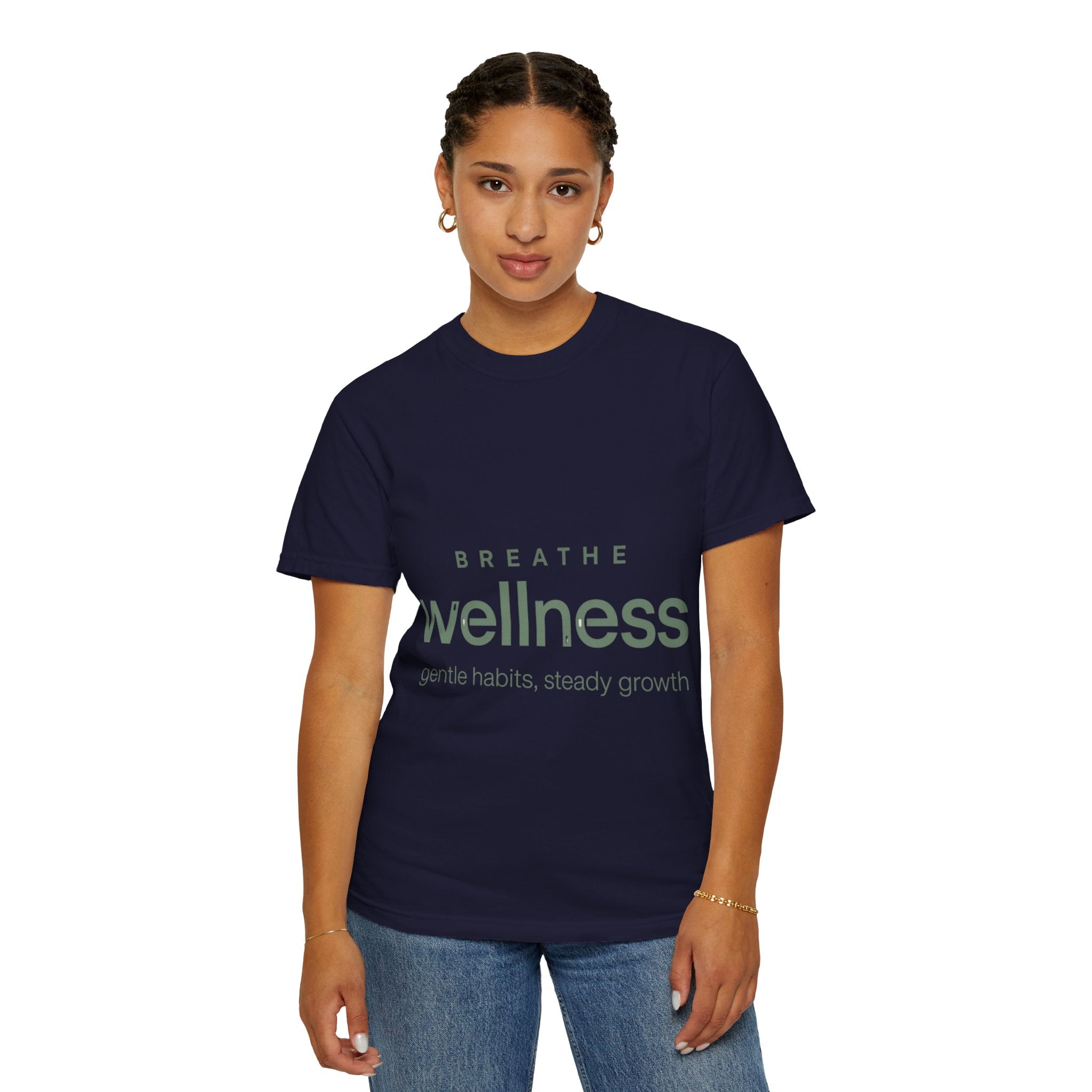 Wellness Breath T-Shirt — "Breathe Wellness" Mindful Graphic Tee