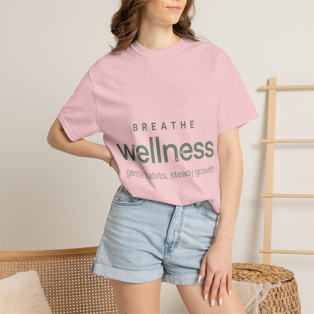 Wellness Breath T-Shirt — "Breathe Wellness" Mindful Graphic Tee