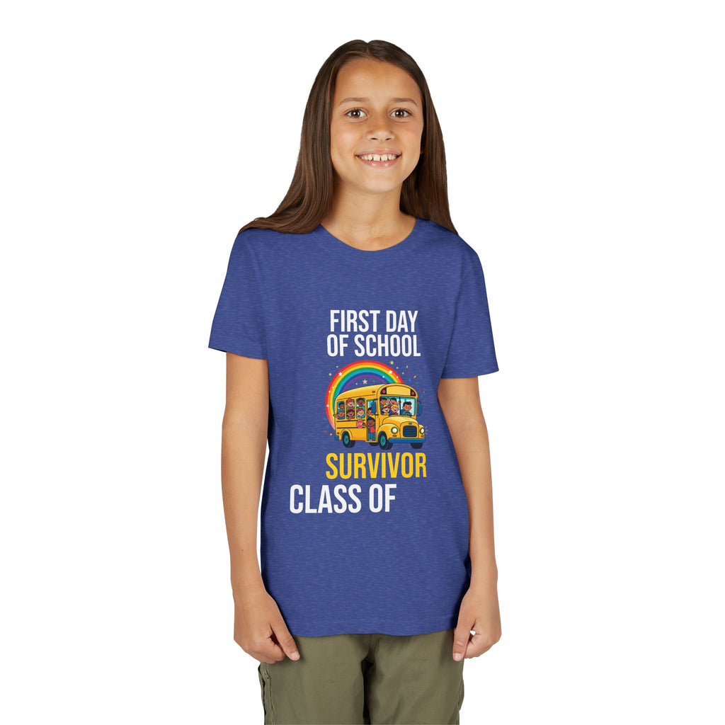 First Day Of School Survivor T-Shirt — Funny Back To School Kids Gift Tee