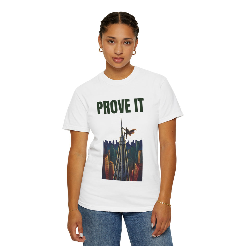 Prove It T‑Shirt — Parkour Rooftop Silhouette Graphic Tee