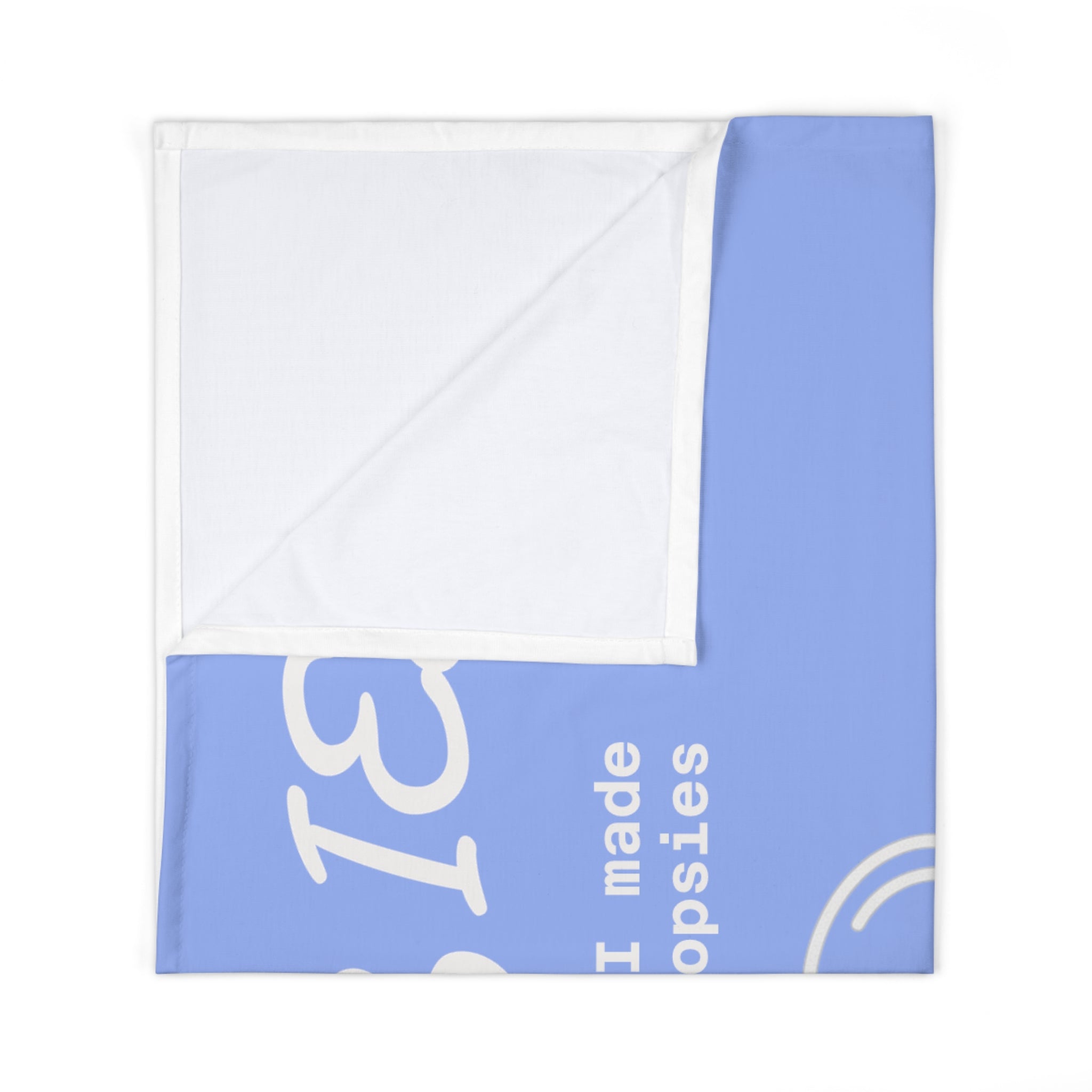 Baby Swaddle Blanket — Cute "Oopsies I Made a Poopsies" Newborn Swaddle (Kawaii Poop Design)