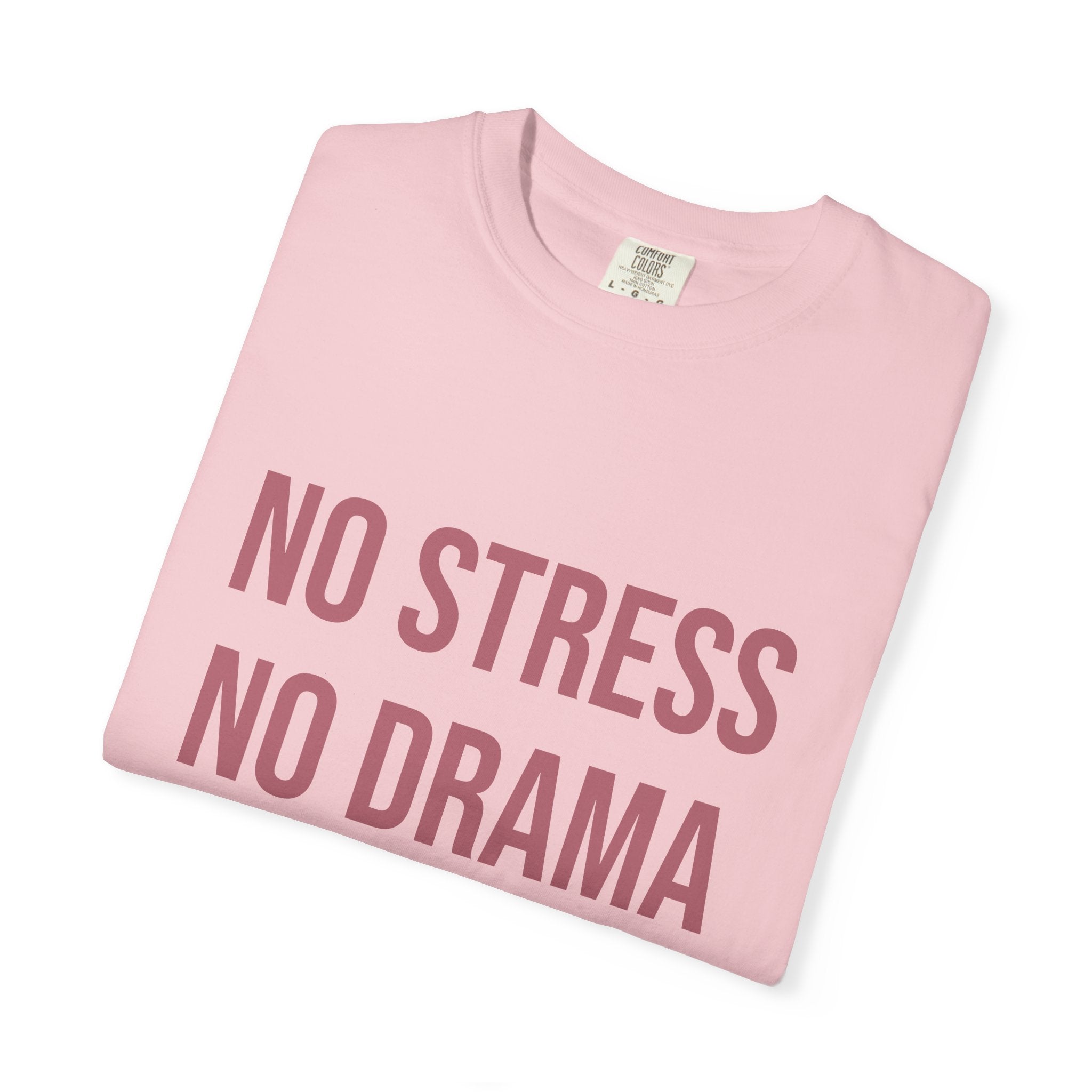 No Stress No Drama Beloved T-Shirt — Positive Message Tee for Women & Loved Ones