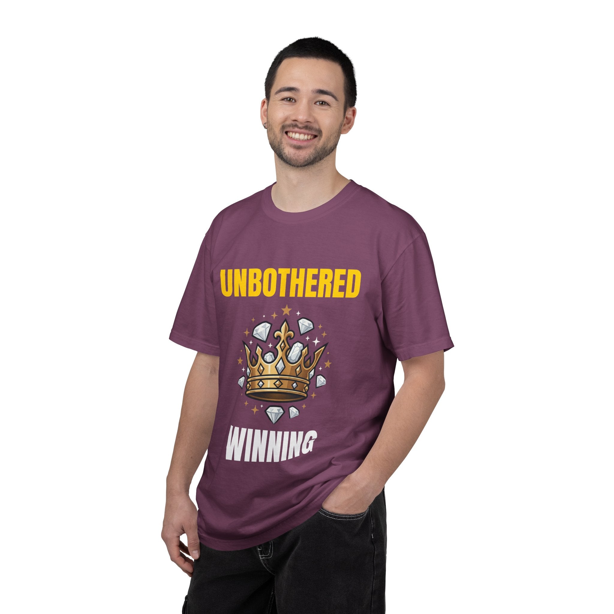 Unbothered Winning T-Shirt — Crown Graphic Motivational Tee