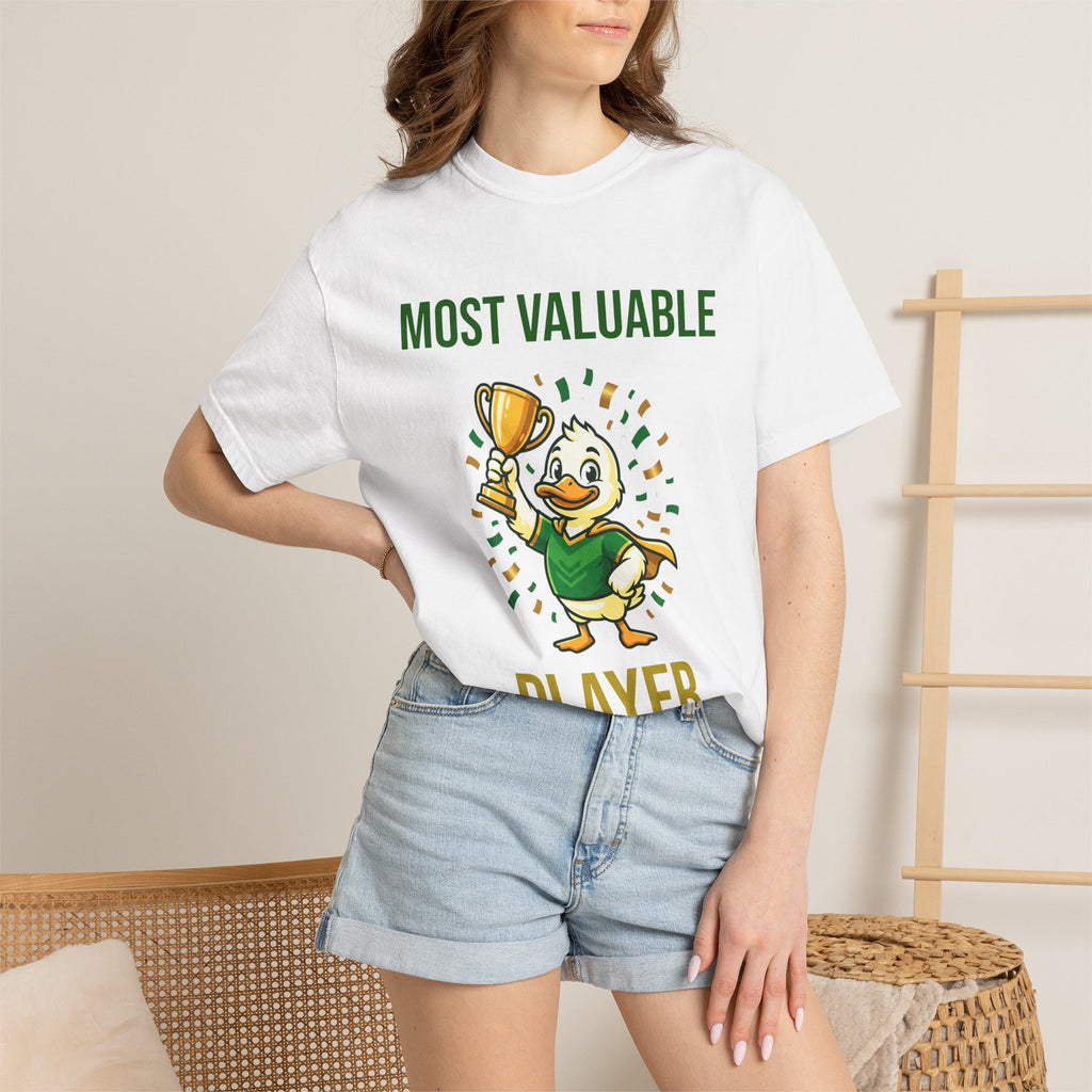 MVP Duck T‑Shirt — "Most Valuable Player" Cute Trophy Cartoon Tee