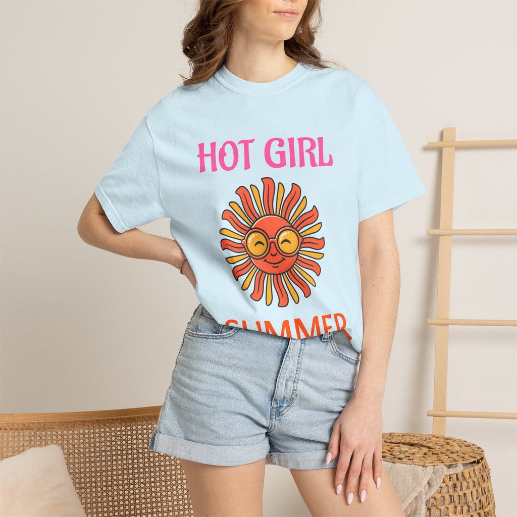 Hot Girl Summer T-Shirt — Retro Smiling Sun Graphic Tee