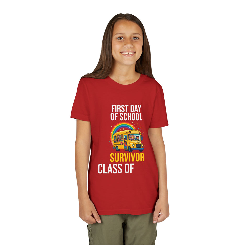 First Day Of School Survivor T-Shirt — Funny Back To School Kids Gift Tee