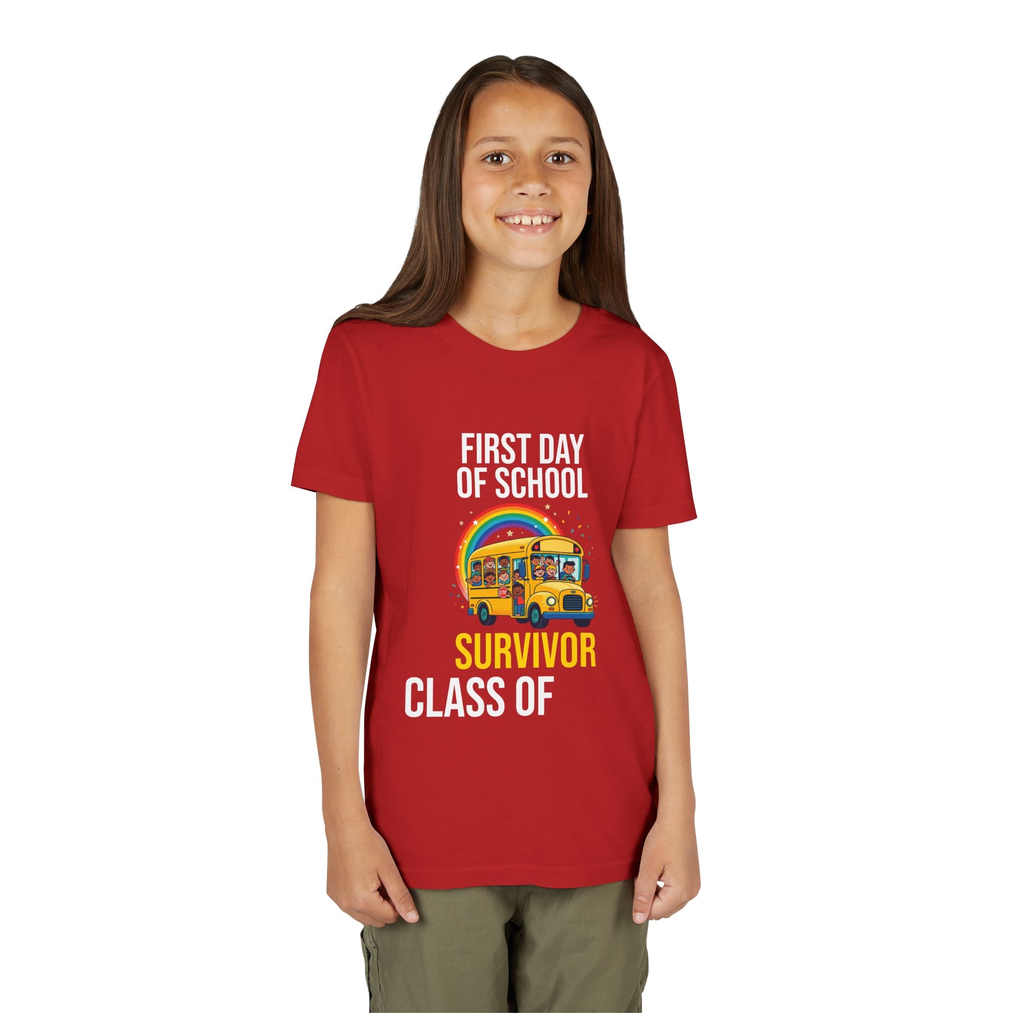 First Day Of School Survivor T-Shirt — Funny Back To School Kids Gift Tee