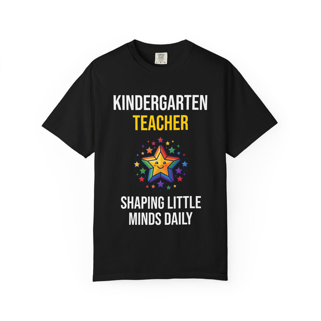 Kindergarten Teacher T-Shirt - "Shaping Little Minds Daily" Cute Star Design
