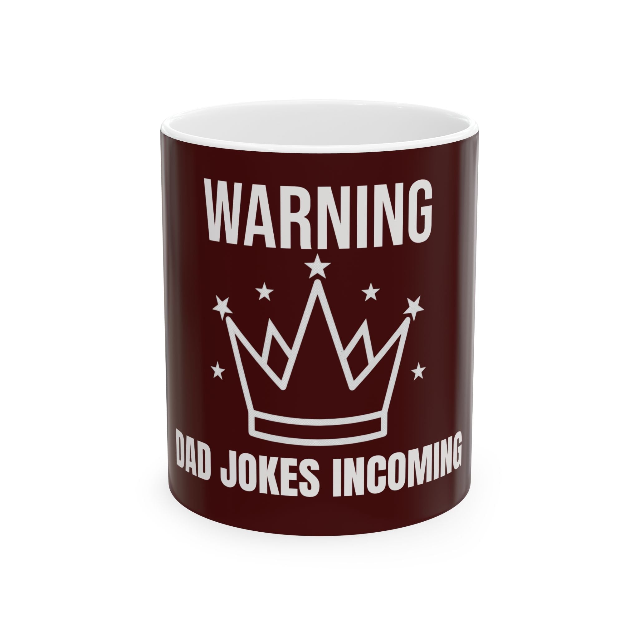 Warning: Dad Jokes Incoming Ceramic Mug — Fun Father's Day Coffee Cup