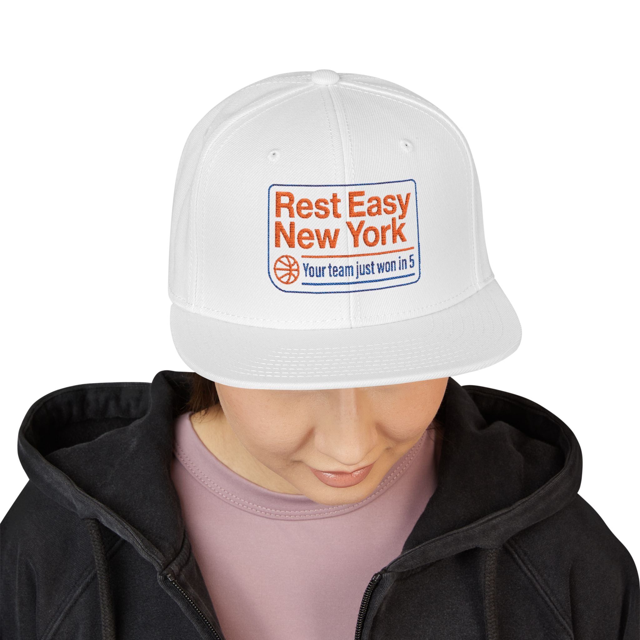 Vintage Lottery Ticket Embroidered Snapback Hat - Knicks in 5!