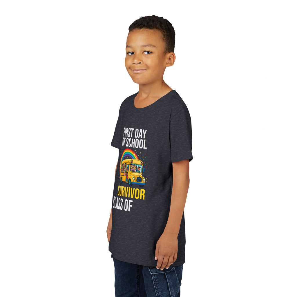 First Day Of School Survivor T-Shirt — Funny Back To School Kids Gift Tee