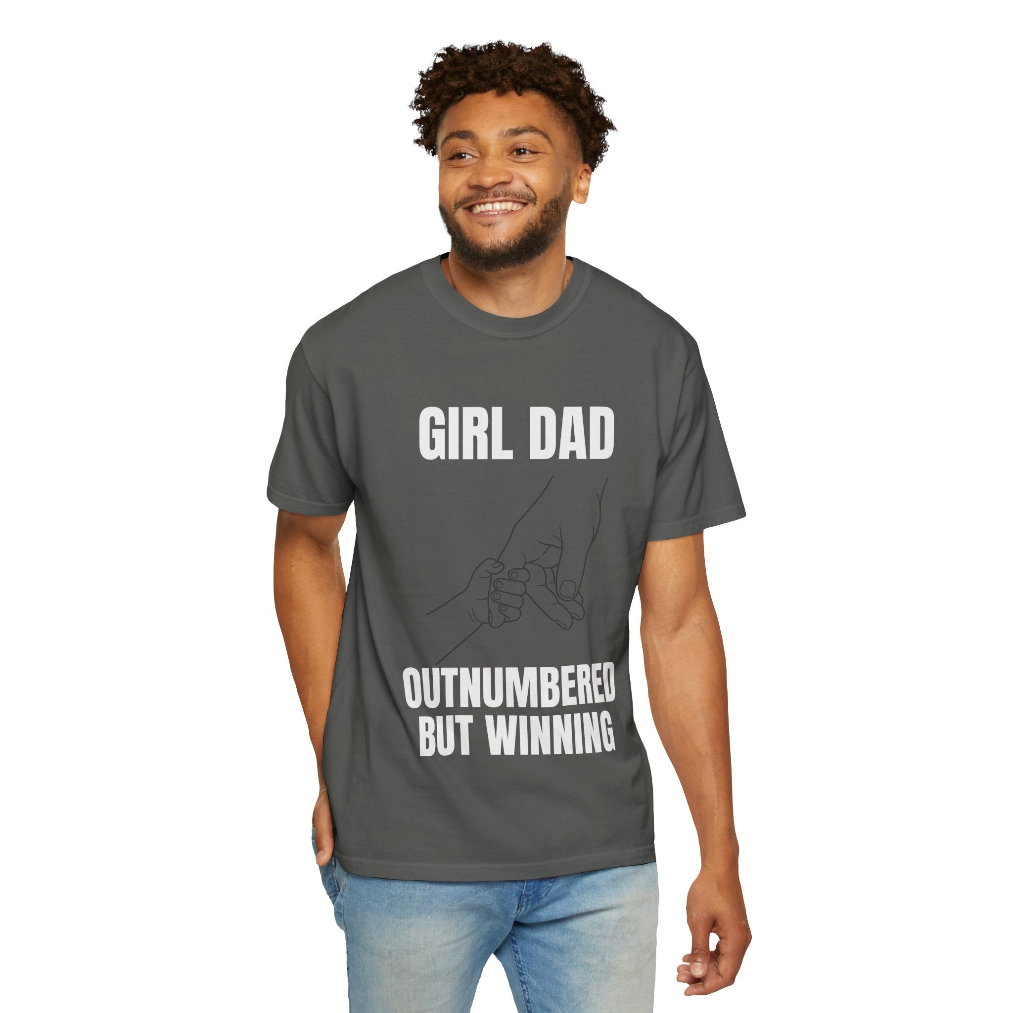 Girl Dad Outnumbered But Winning T-Shirt — Funny Father's Day Gift Tee
