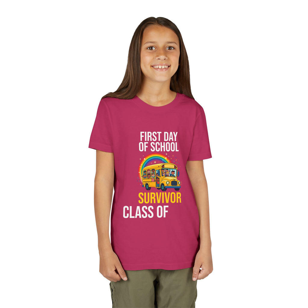 First Day Of School Survivor T-Shirt — Funny Back To School Kids Gift Tee