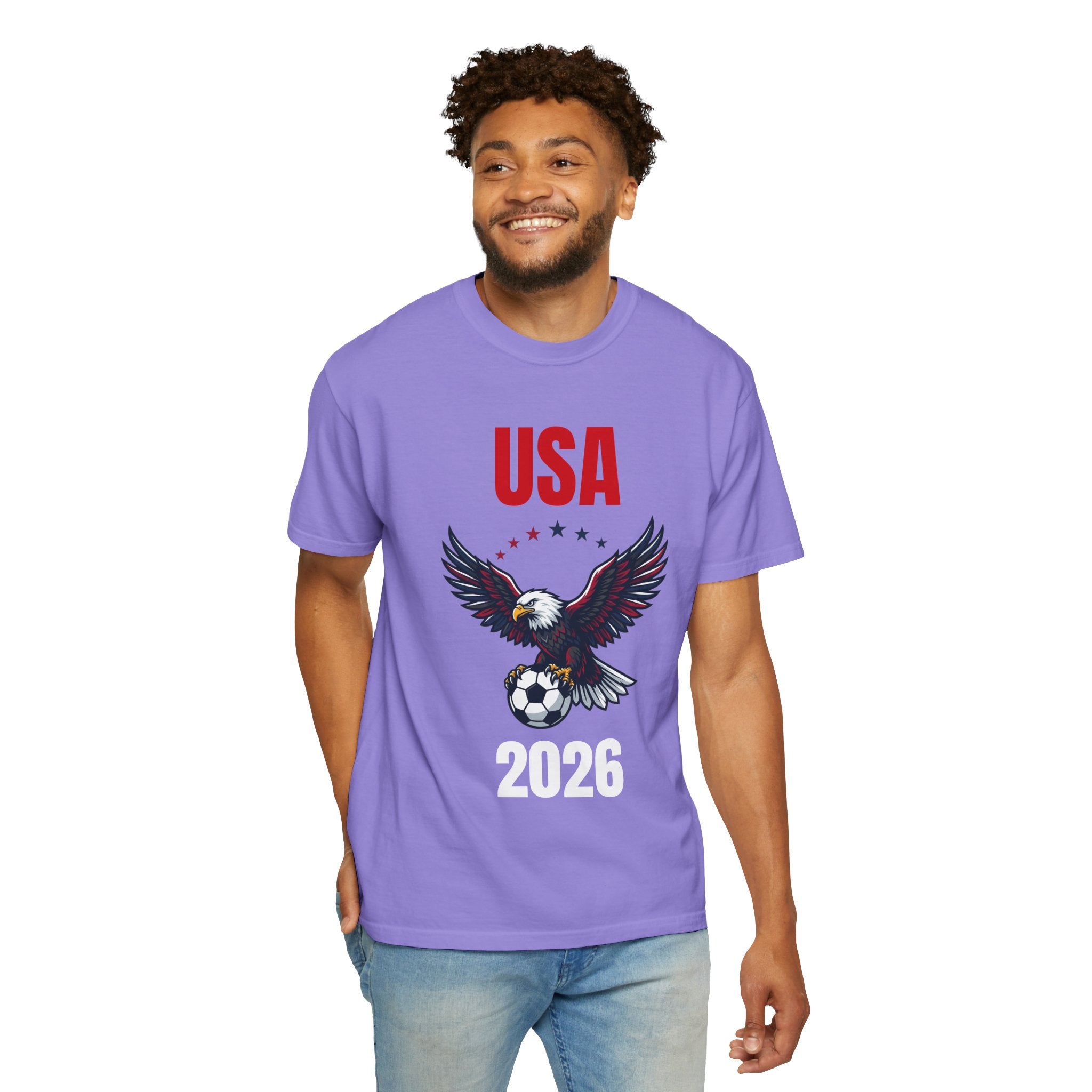USA 2026 Eagle Soccer T-Shirt — Patriotic Men’s Women’s Team Fan Tee