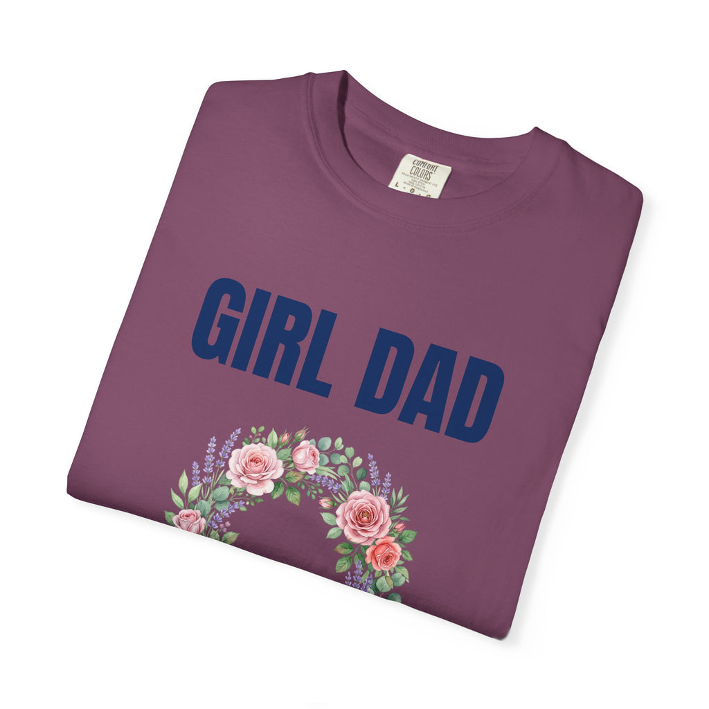 Girl Dad Floral Wreath T-Shirt — Proud Girl Dad Father's Day Gift Tee