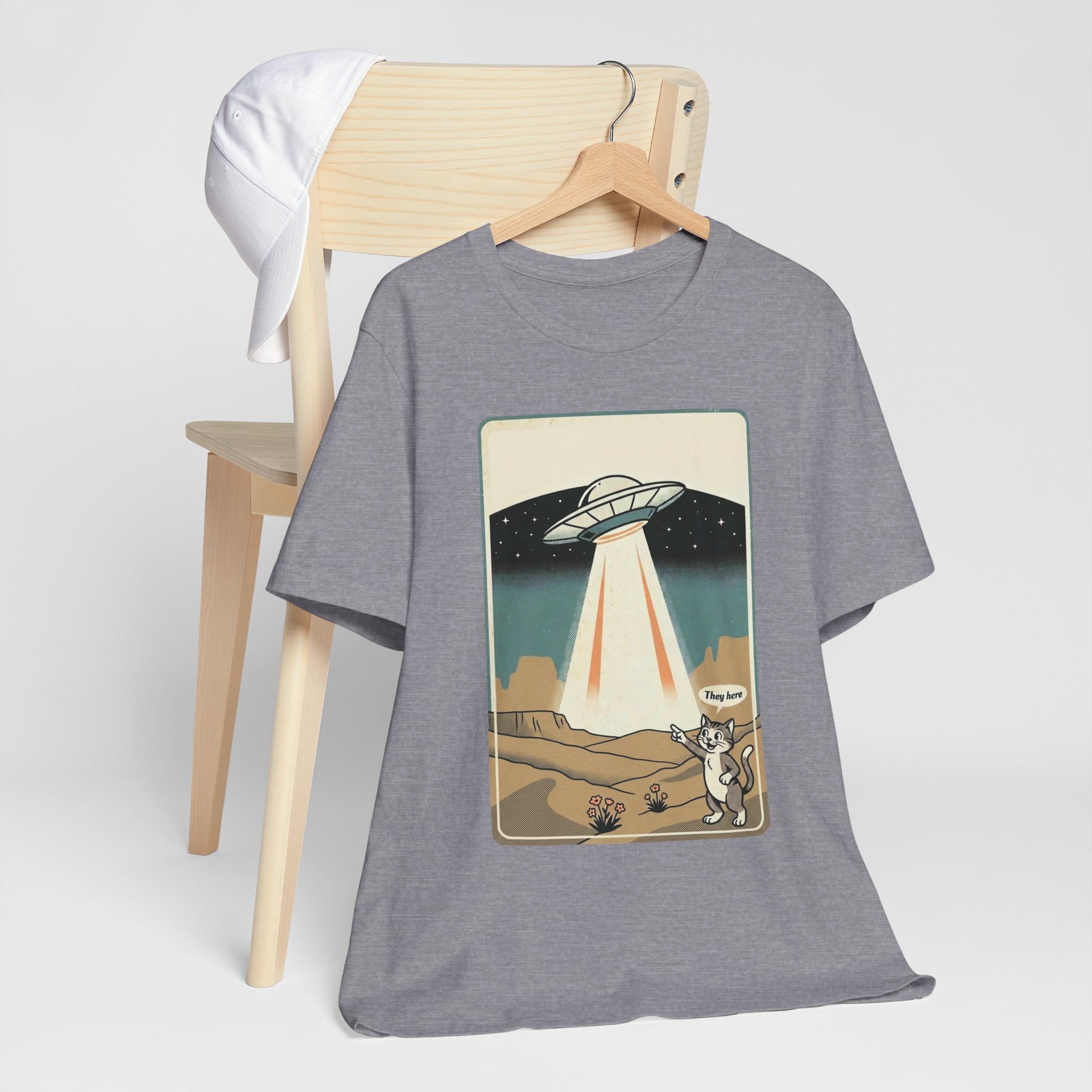 They Here Alien T-Shirt — Funny UFO ET Invader Tee