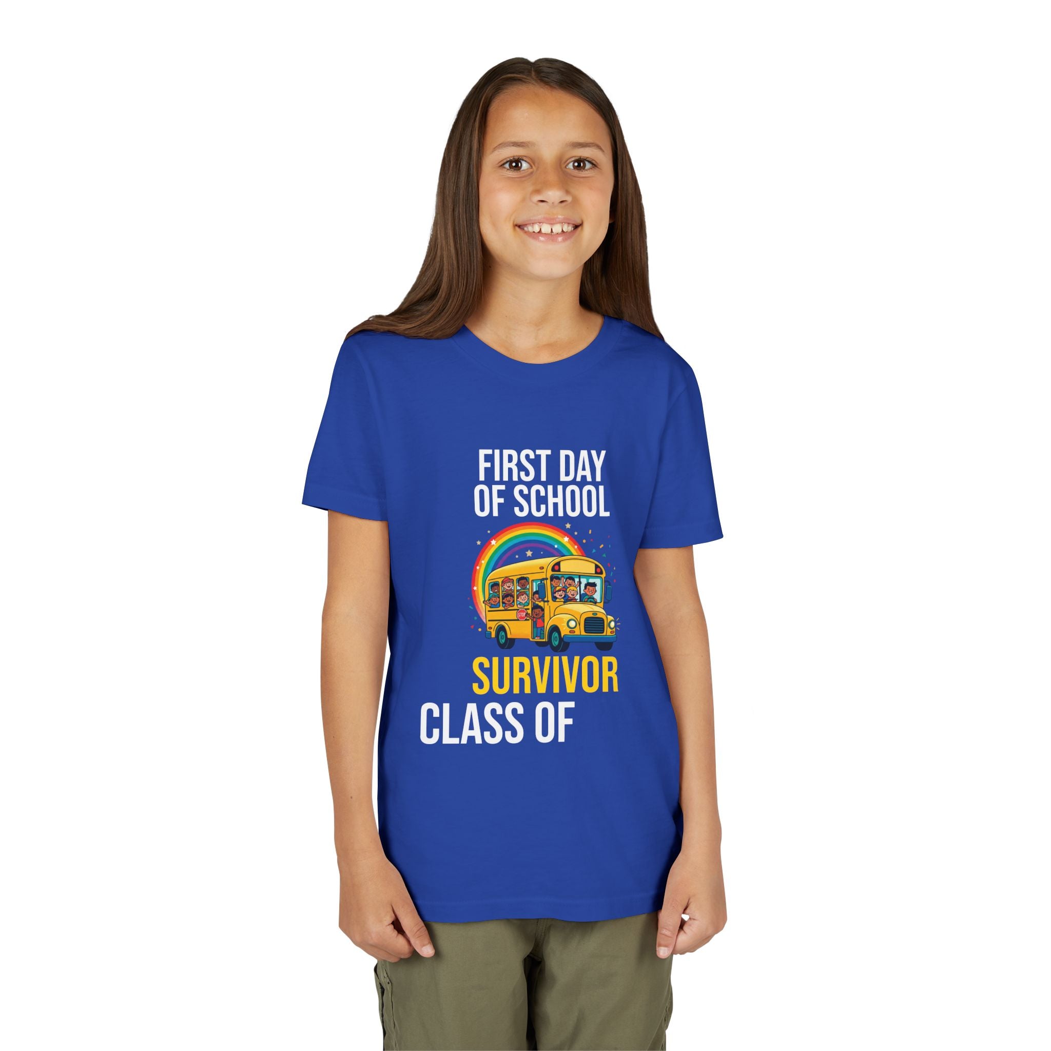 First Day Of School Survivor T-Shirt — Funny Back To School Kids Gift Tee