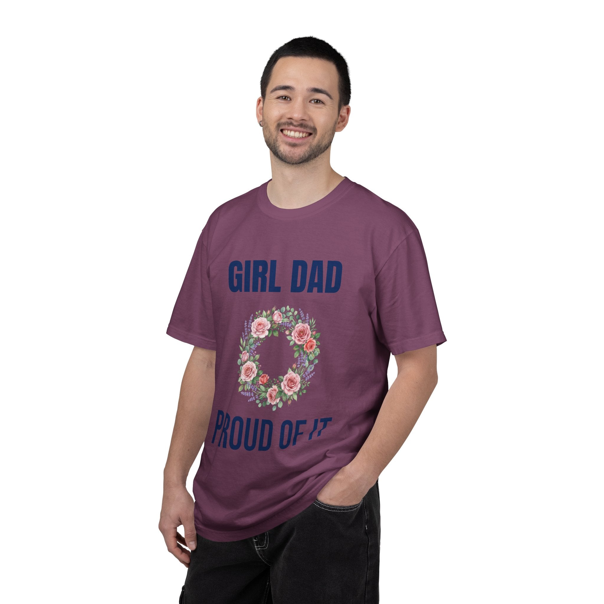 Girl Dad Floral Wreath T-Shirt — Proud Girl Dad Father's Day Gift Tee