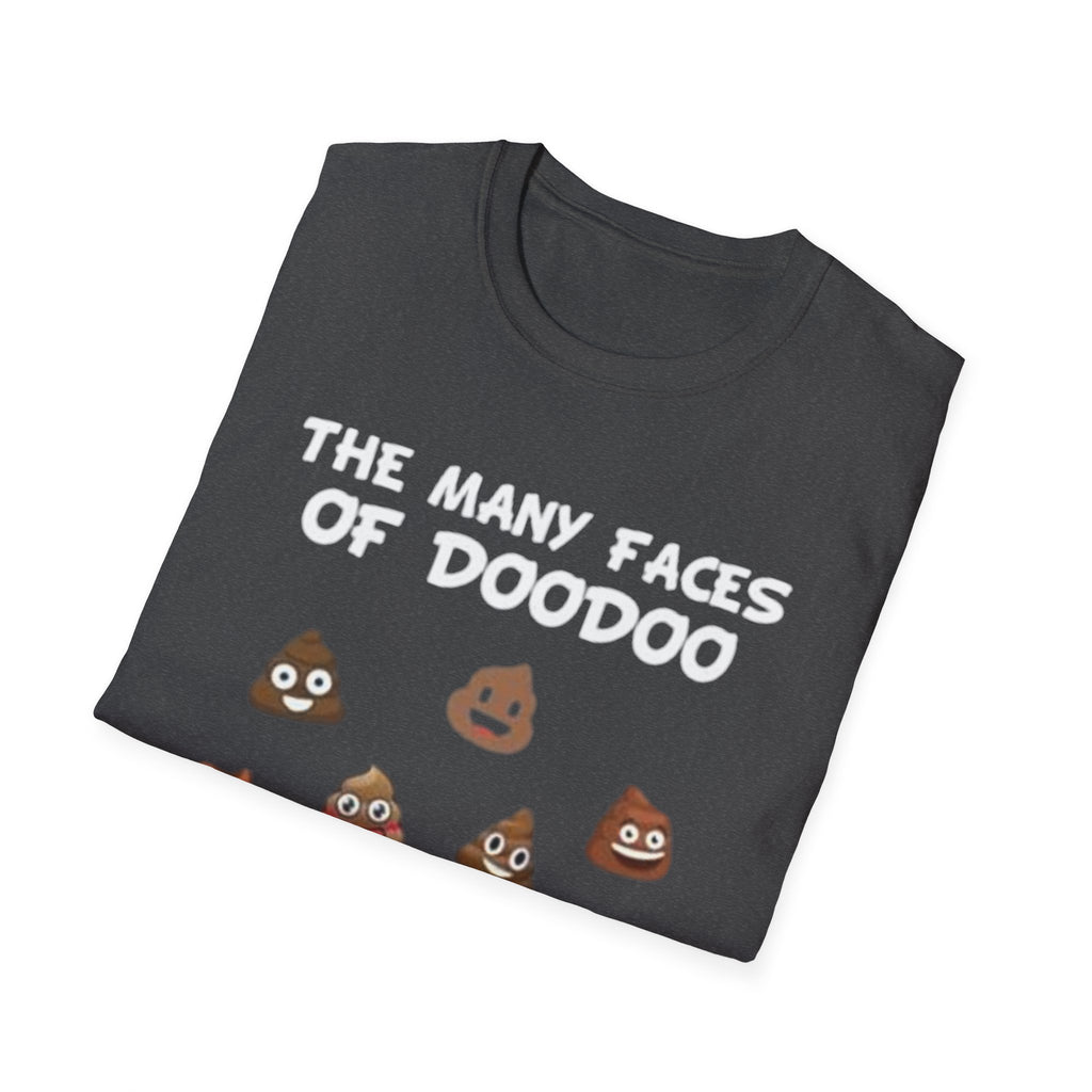 Funny Poop Emoji T-Shirt – "The Many Faces of Doodoo" Graphic Tee