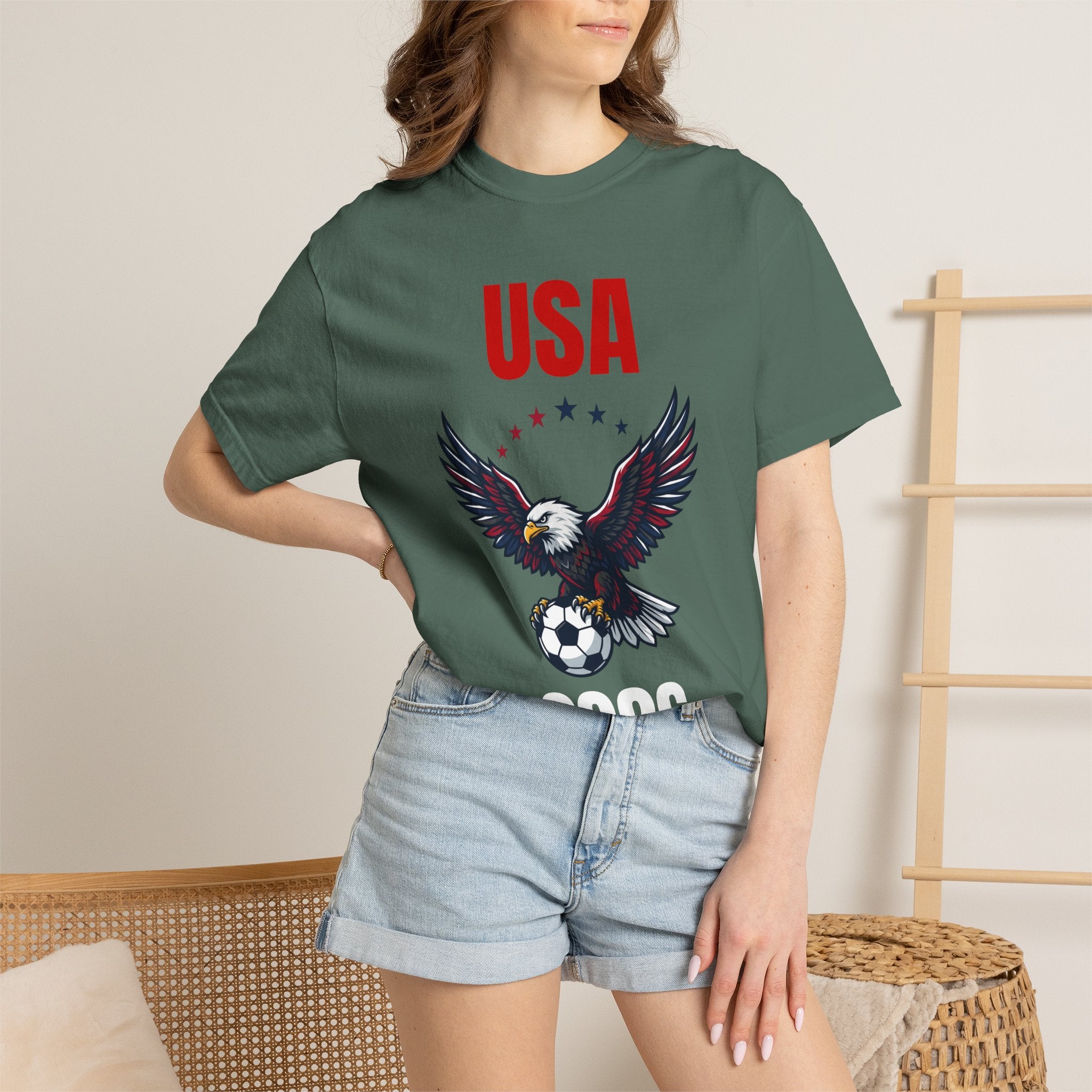 USA 2026 Eagle Soccer T-Shirt — Patriotic Men’s Women’s Team Fan Tee