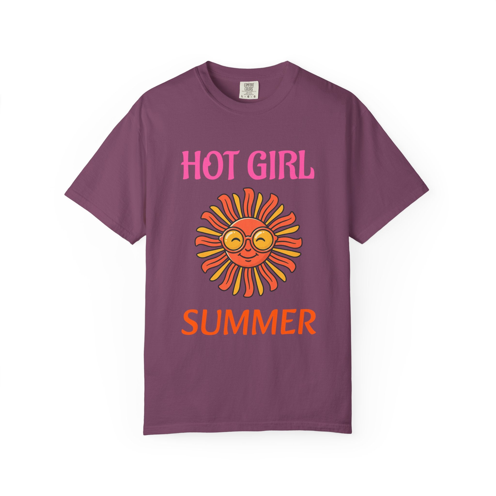Hot Girl Summer T-Shirt — Retro Smiling Sun Graphic Tee