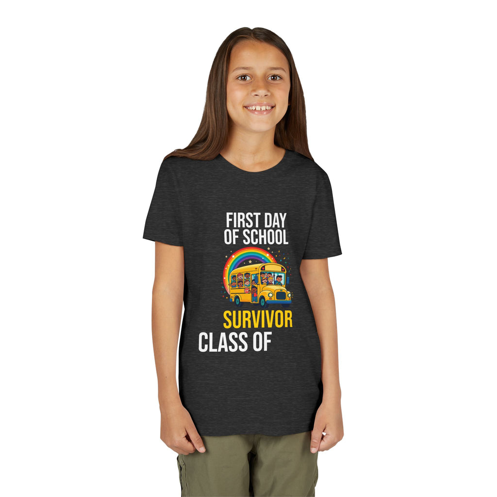 First Day Of School Survivor T-Shirt — Funny Back To School Kids Gift Tee