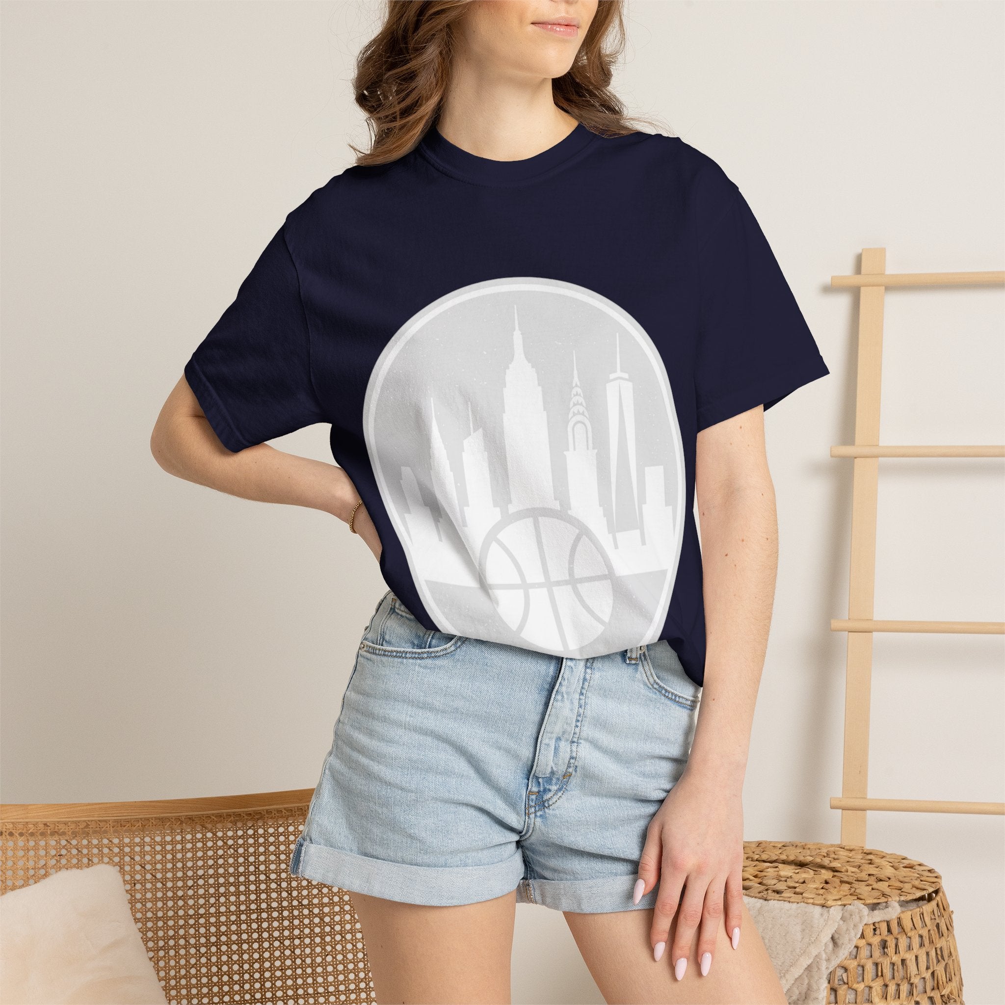 City Skyline Basketball T-Shirt — Urban Basketball Graphic Tee