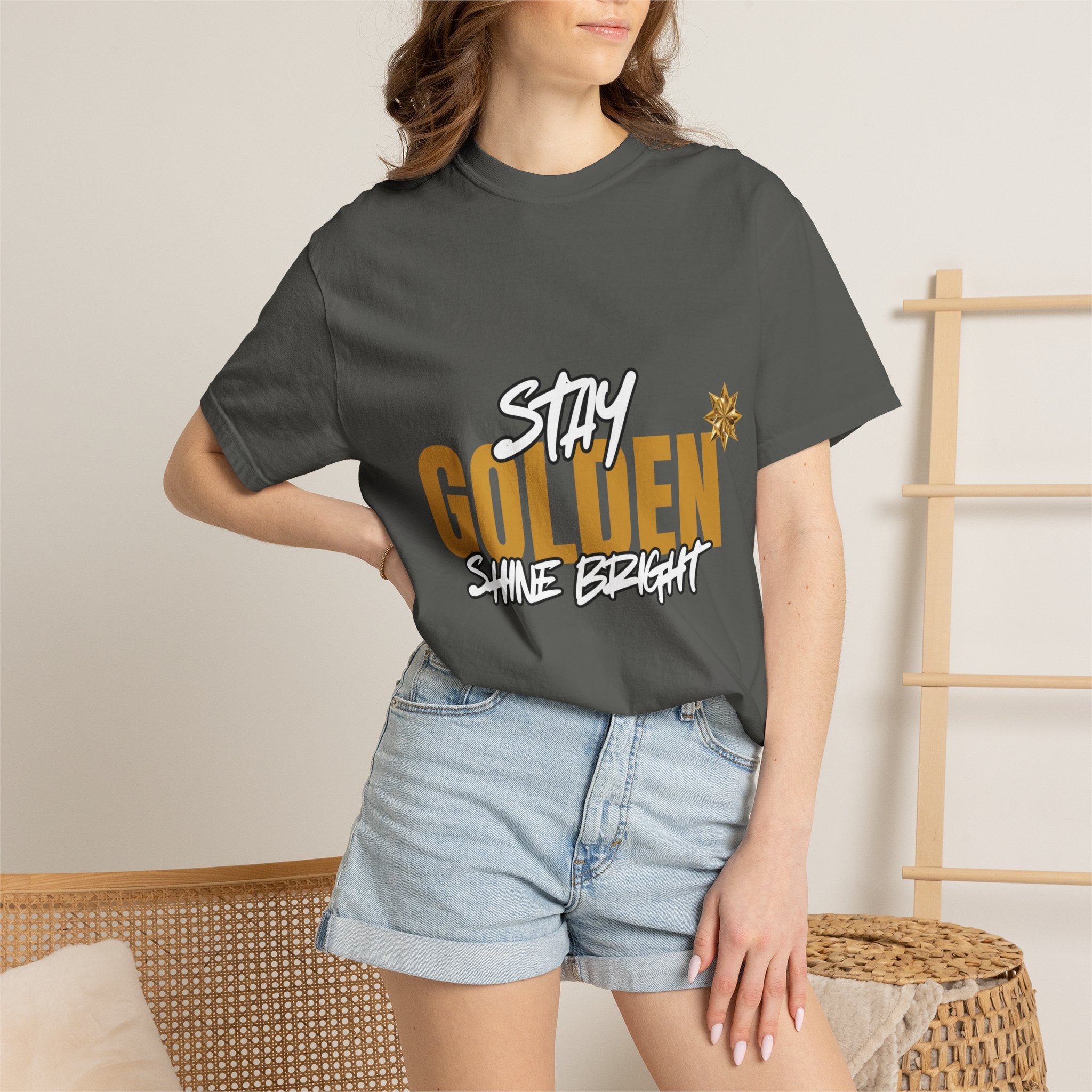 Stay Golden Graphic T-Shirt — "Stay Golden, Shine Bright" Tee