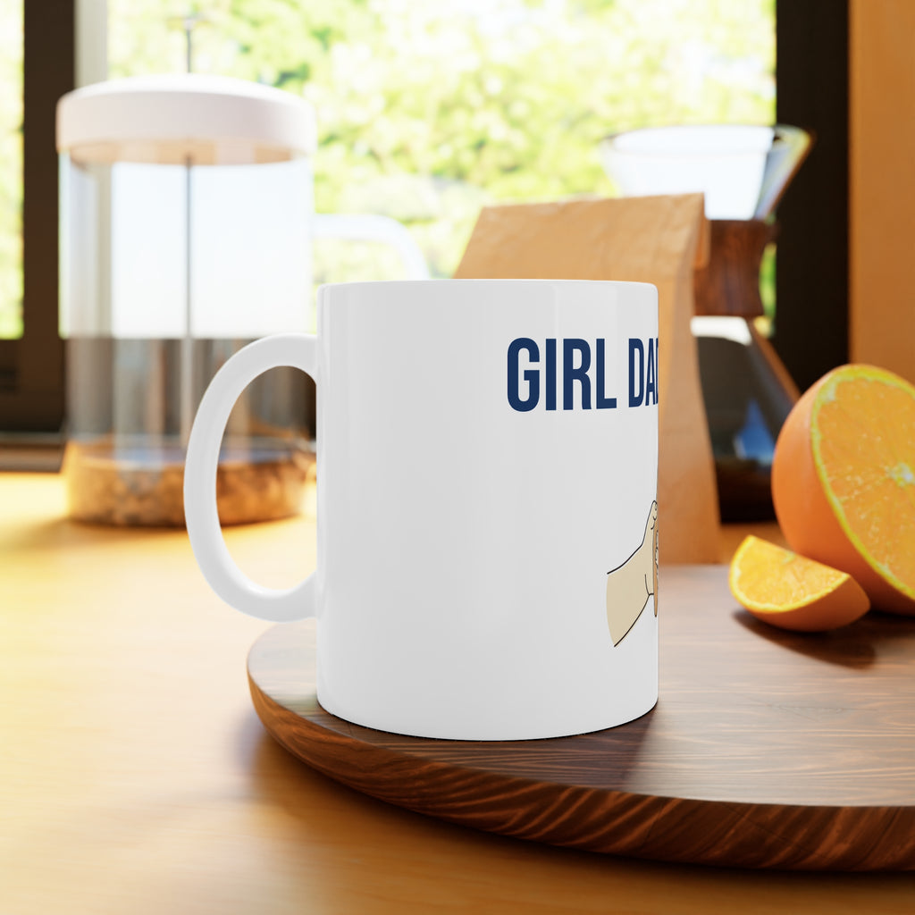Girl Dad Ceramic Mug — 'Her Hero, Her Protector, Her Dad' Father's Day Coffee Cup
