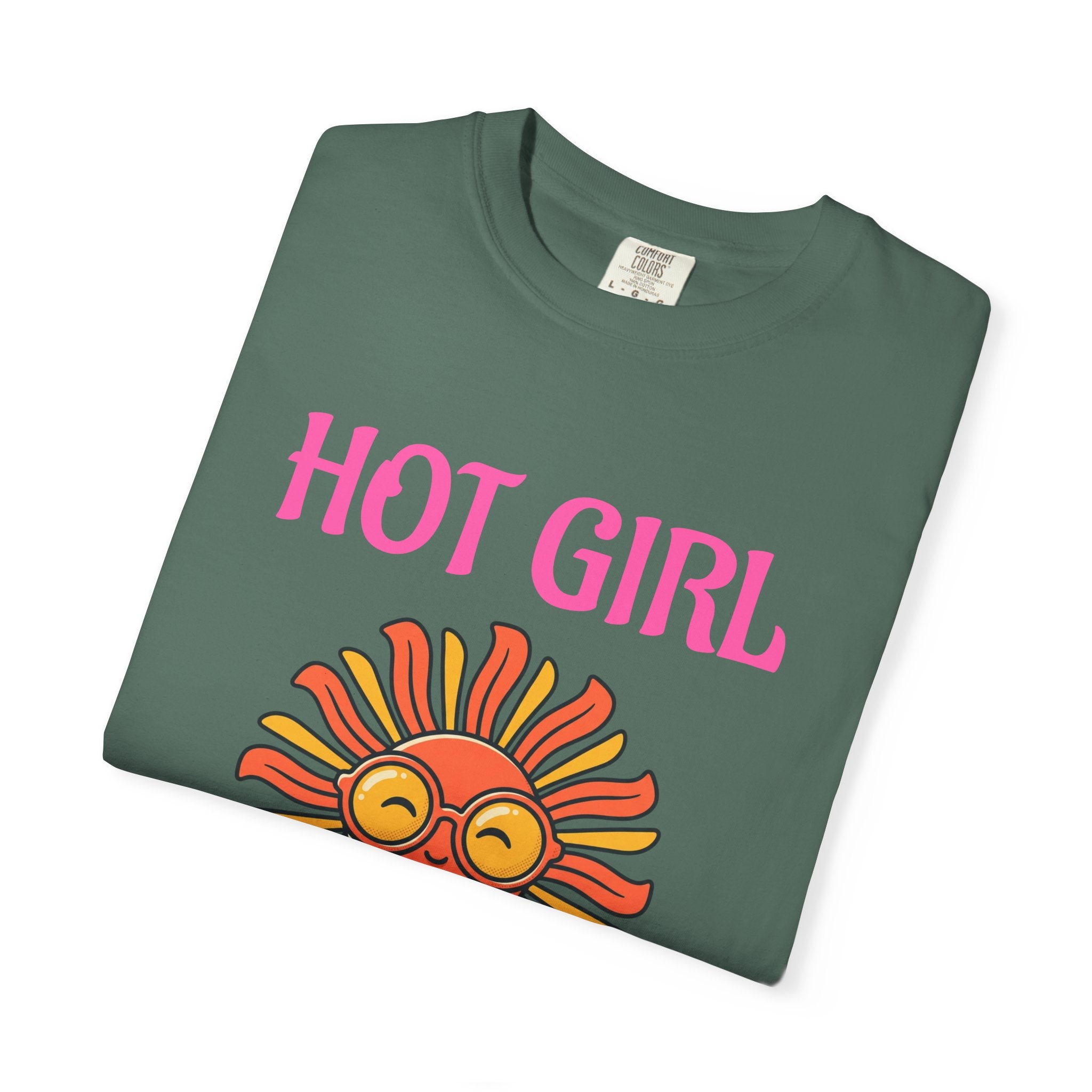 Hot Girl Summer T-Shirt — Retro Smiling Sun Graphic Tee
