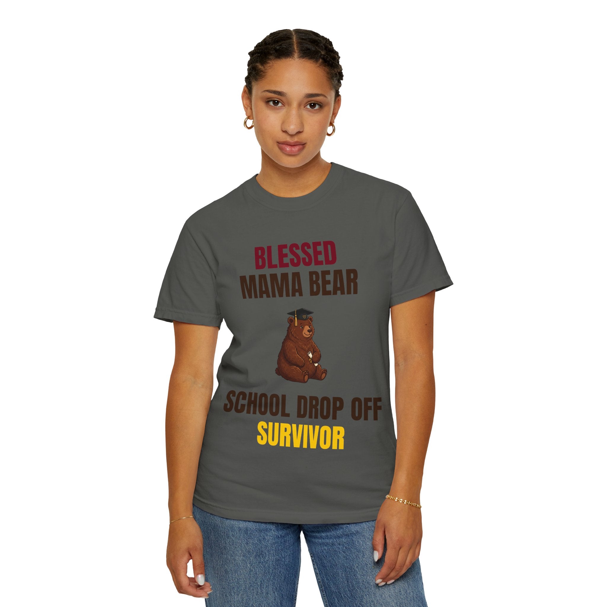 Mama Bear "School Drop Off Survivor" T-Shirt