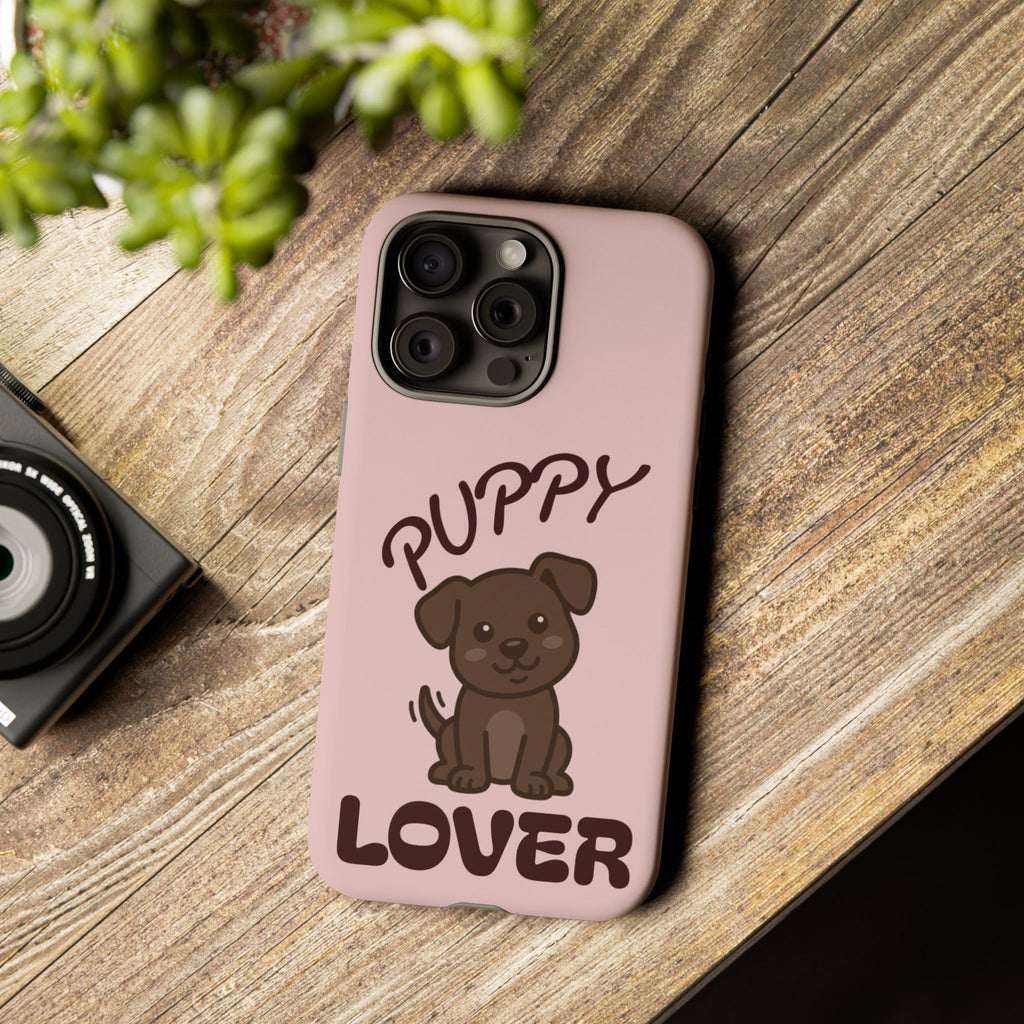 Puppy Lover Phone Case — Cute Brown Puppy Tough Phone Cover