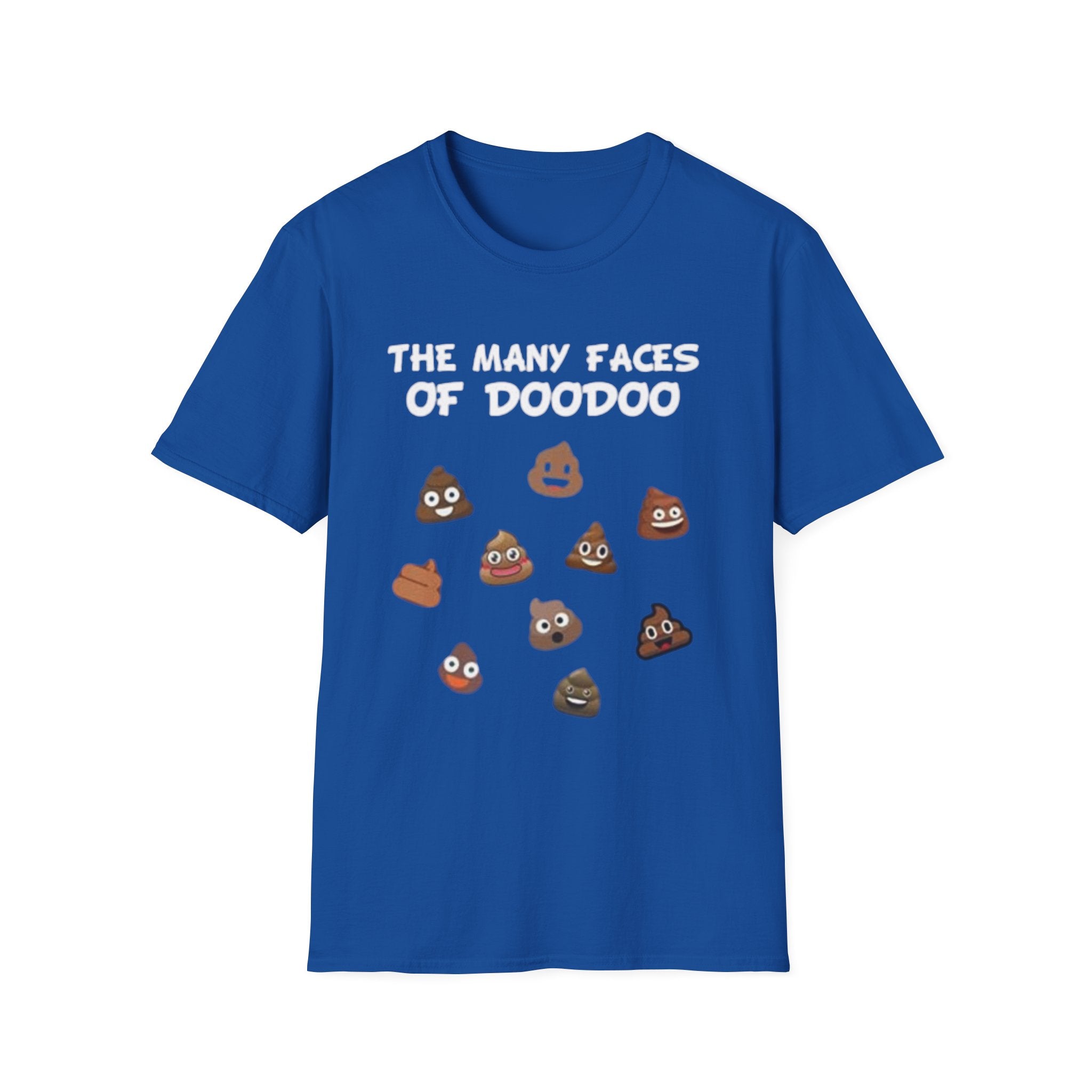 Funny Poop Emoji T-Shirt – "The Many Faces of Doodoo" Graphic Tee
