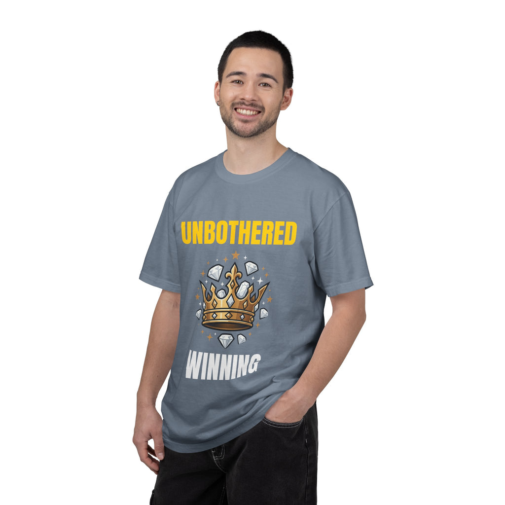 Unbothered Winning T-Shirt — Crown Graphic Motivational Tee