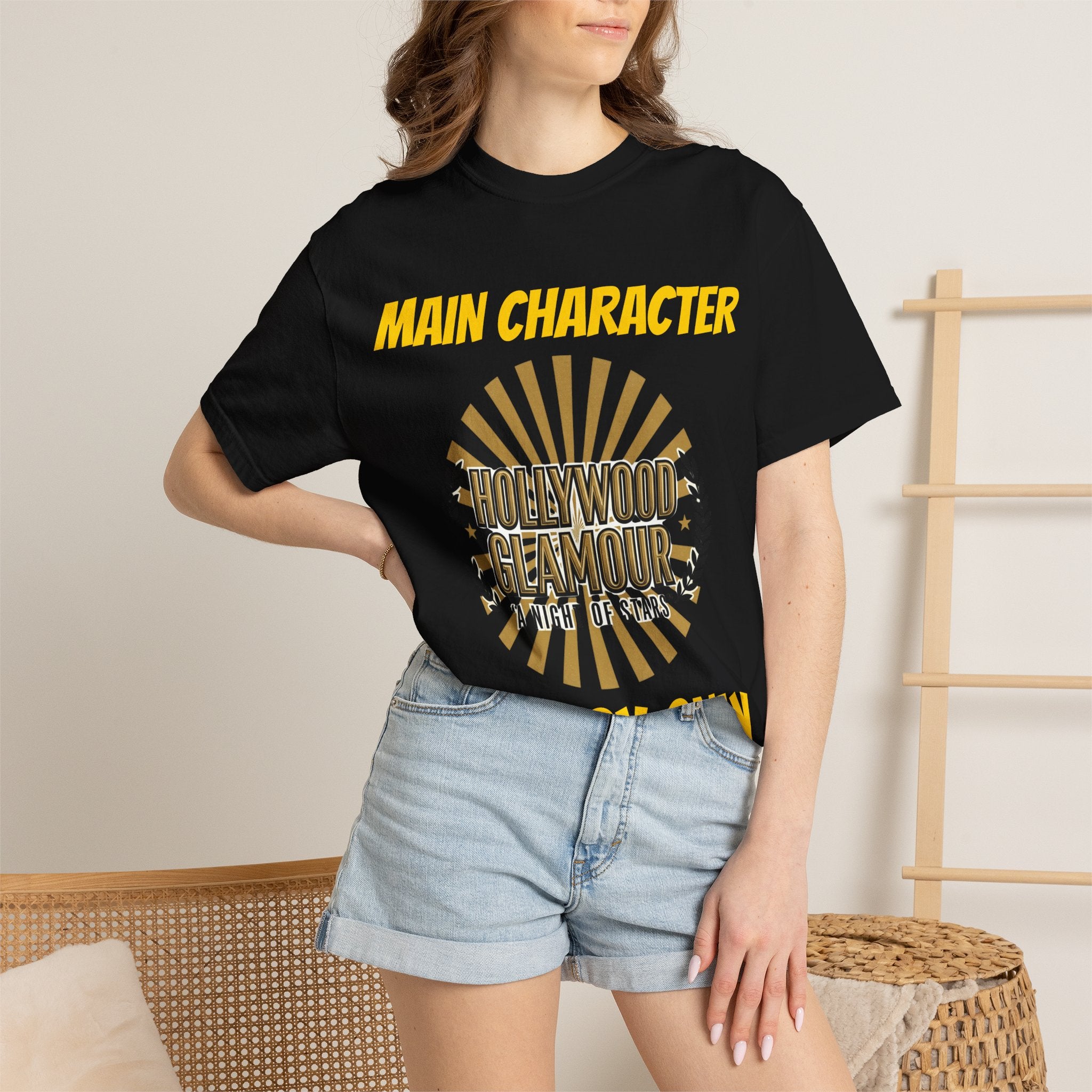 Main Character Energy Only T-Shirt — Hollywood Glamour Graphic