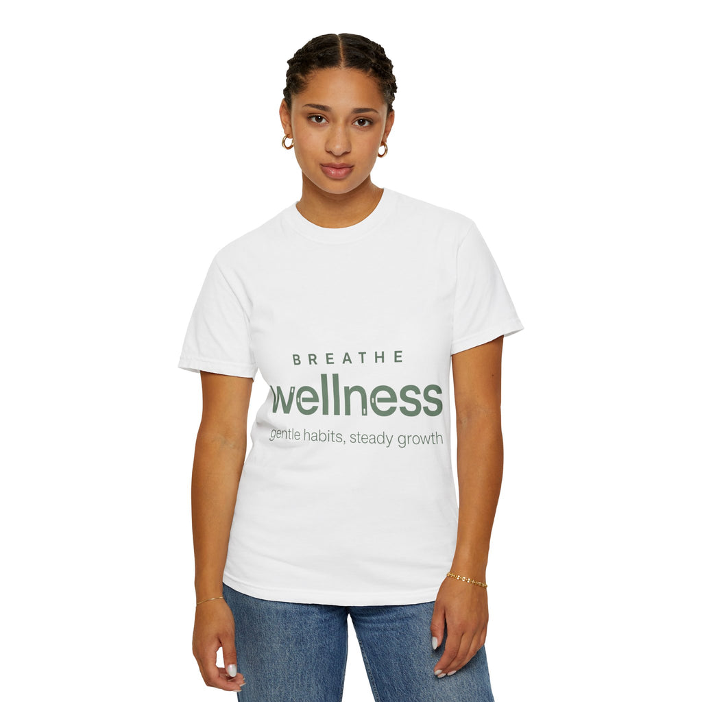 Wellness Breath T-Shirt — "Breathe Wellness" Mindful Graphic Tee