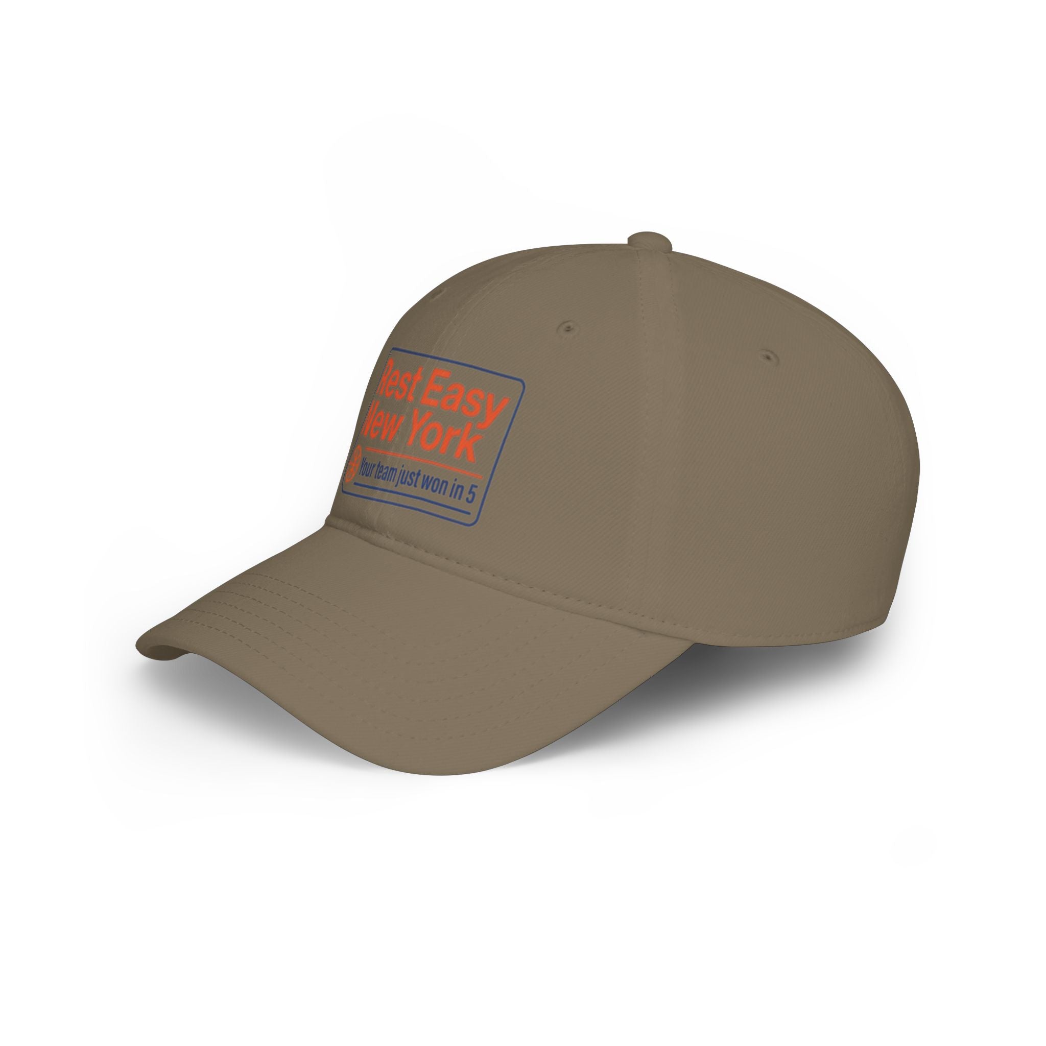 KNICKS IN 5! Rest Easy New York Baseball Cap — Vintage Sports Patch Dad Hat.