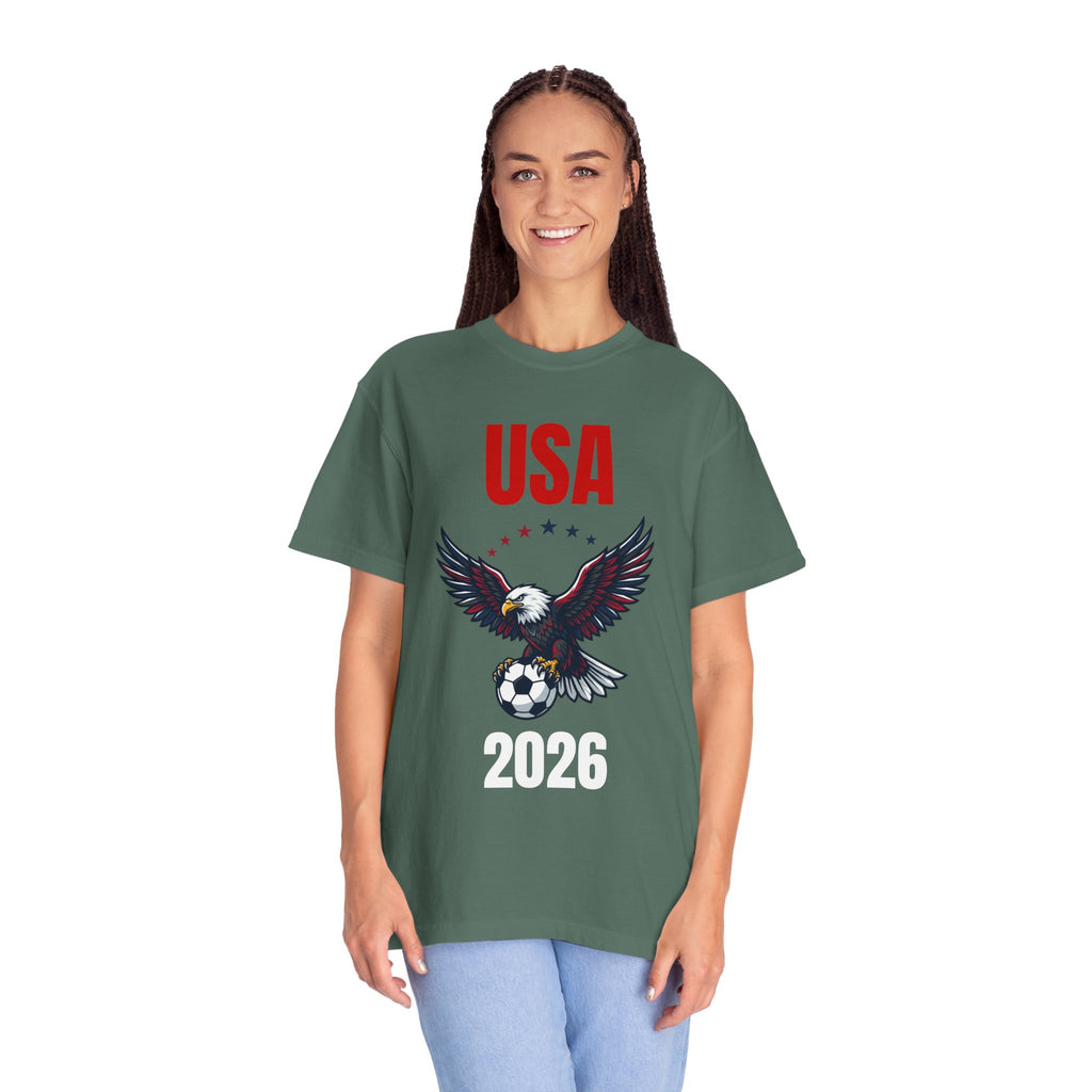 USA 2026 Eagle Soccer T-Shirt — Patriotic Men’s Women’s Team Fan Tee