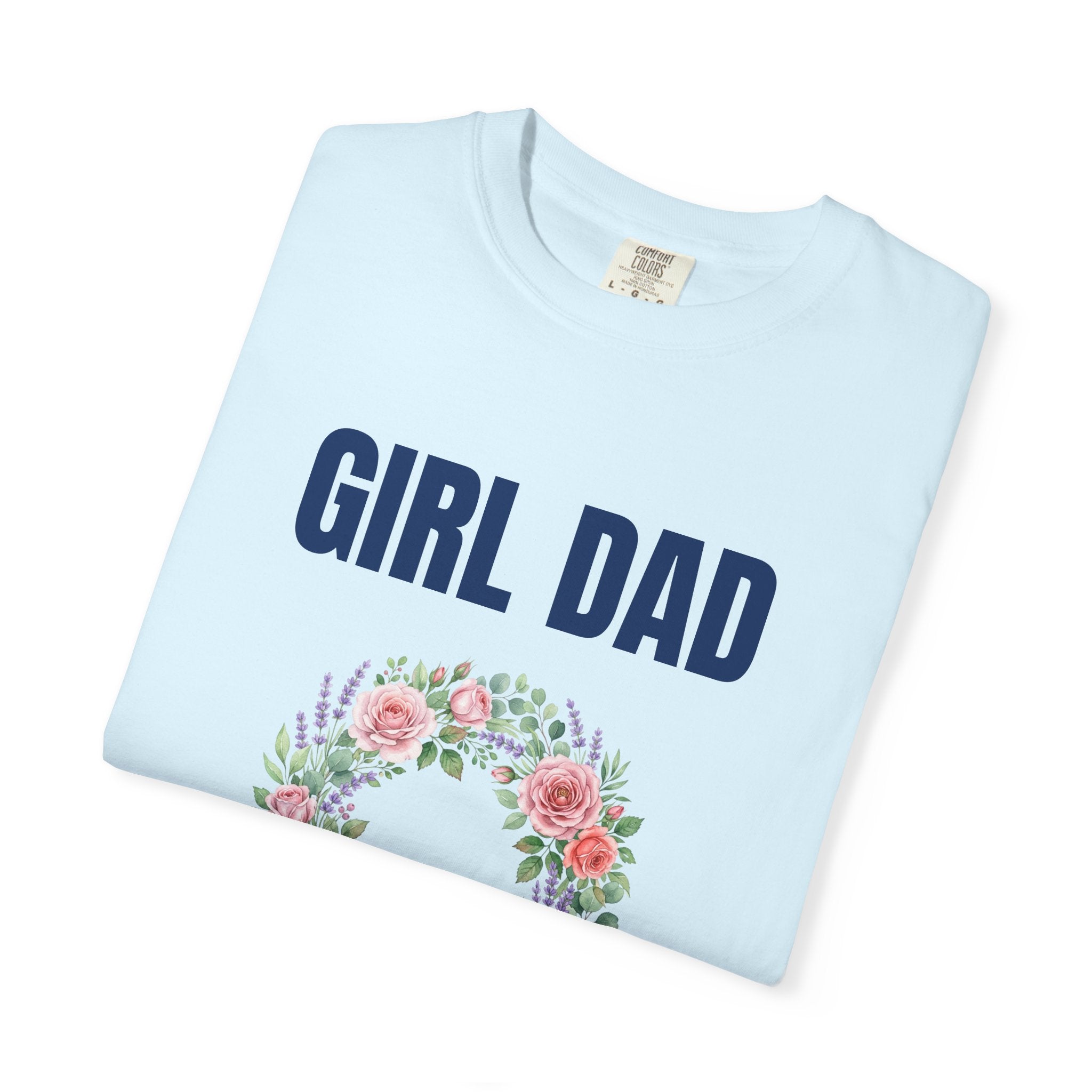 Girl Dad Floral Wreath T-Shirt — Proud Girl Dad Father's Day Gift Tee