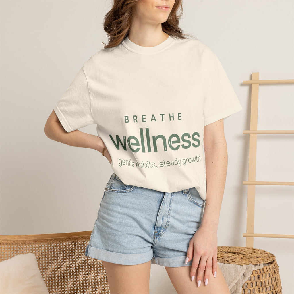 Wellness Breath T-Shirt — "Breathe Wellness" Mindful Graphic Tee