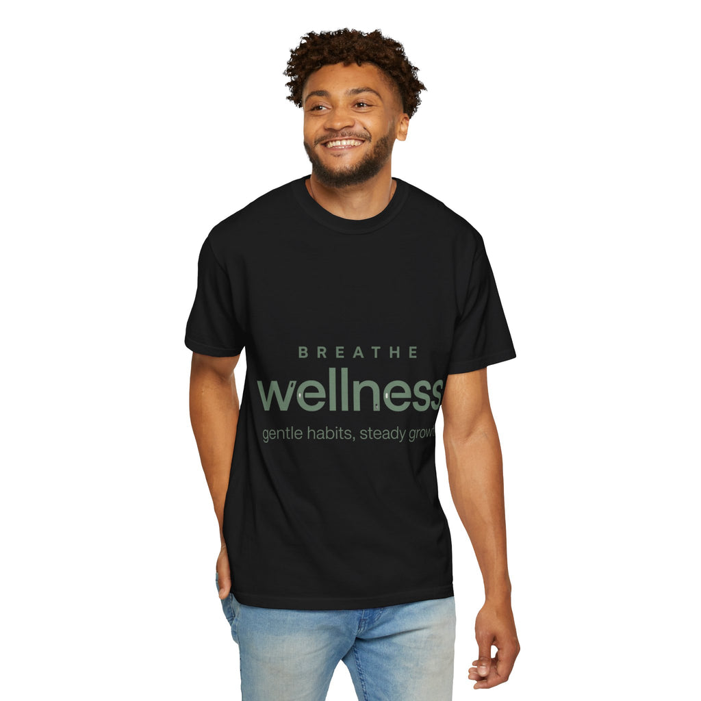 Wellness Breath T-Shirt — "Breathe Wellness" Mindful Graphic Tee