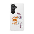 Cats & Wine Phone Case — Cute Orange Cat with Wine Glass Protective Case