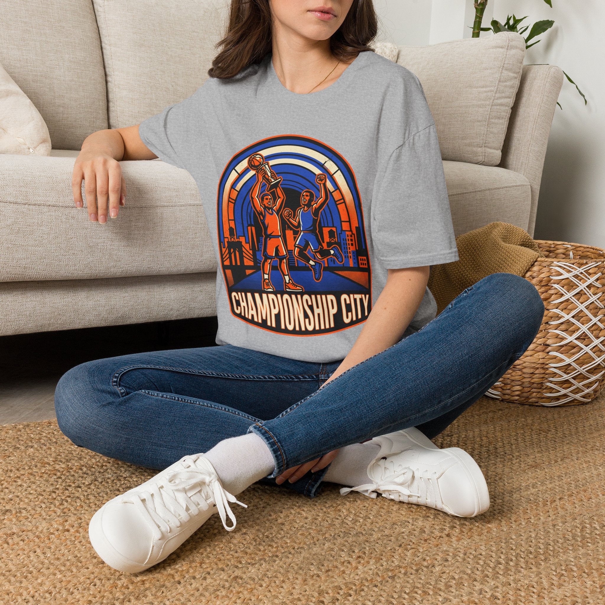 Championship City Basketball T-Shirt — Retro Winners Hoop Tee