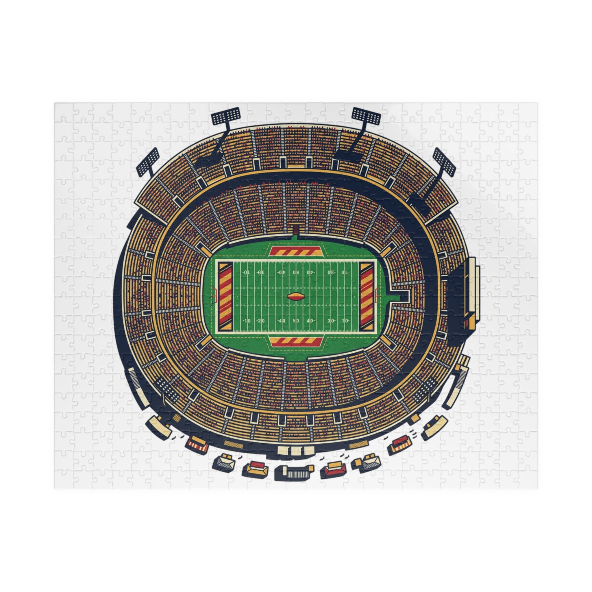 Stadium Aerial View Jigsaw Puzzle — Football Field Puzzle (110 or 520 pcs)