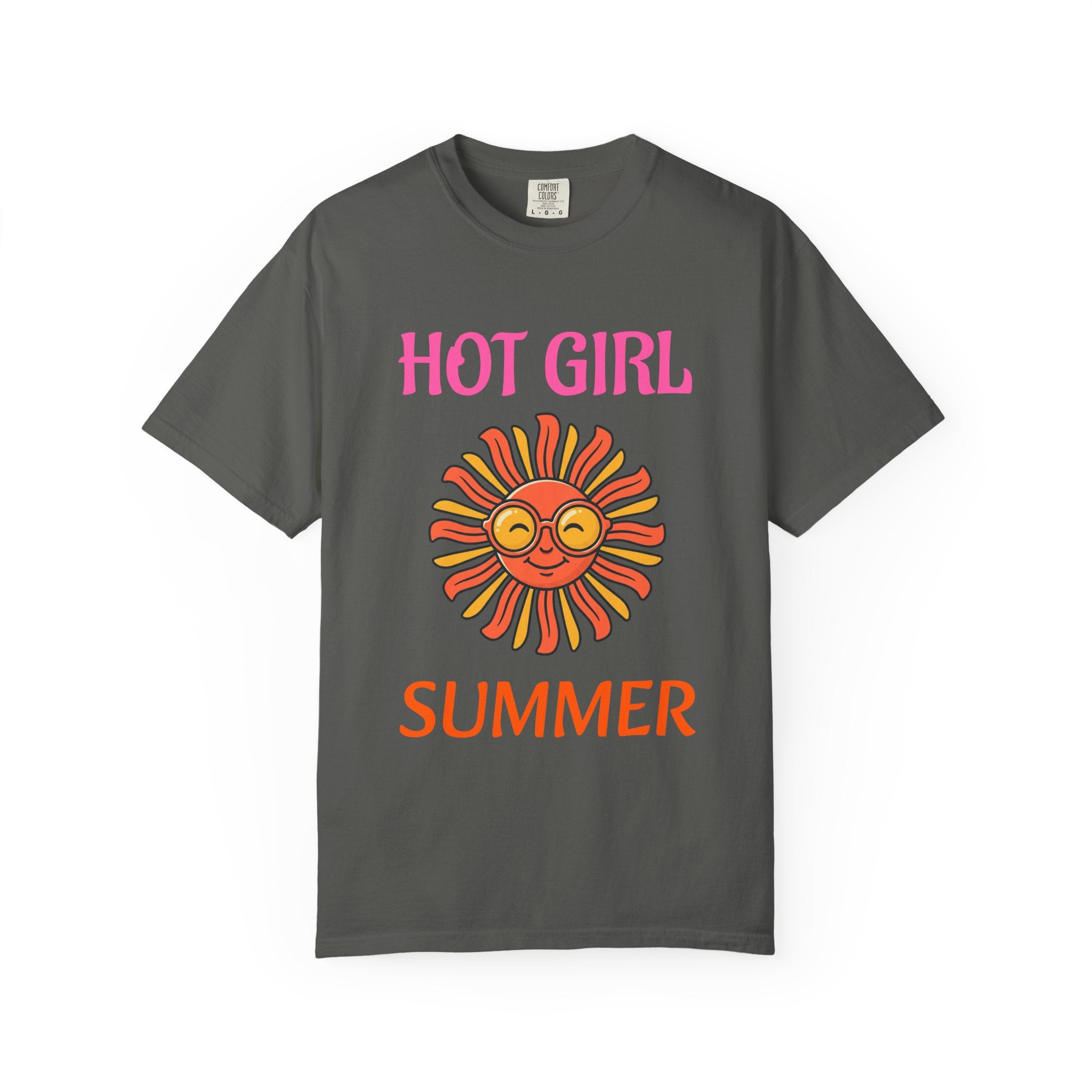 Hot Girl Summer T-Shirt — Retro Smiling Sun Graphic Tee