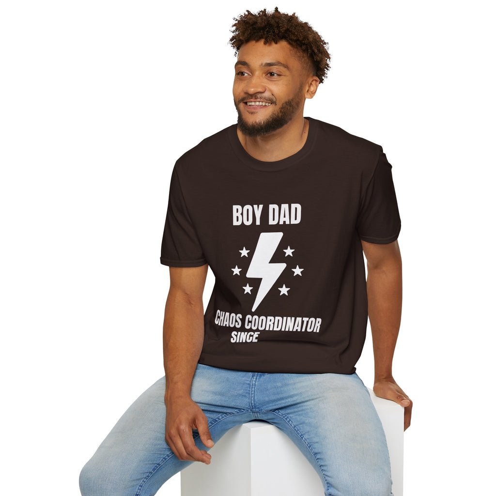Boy Dad Chaos Coordinator T-Shirt — Funny Father's Day Gift Tee