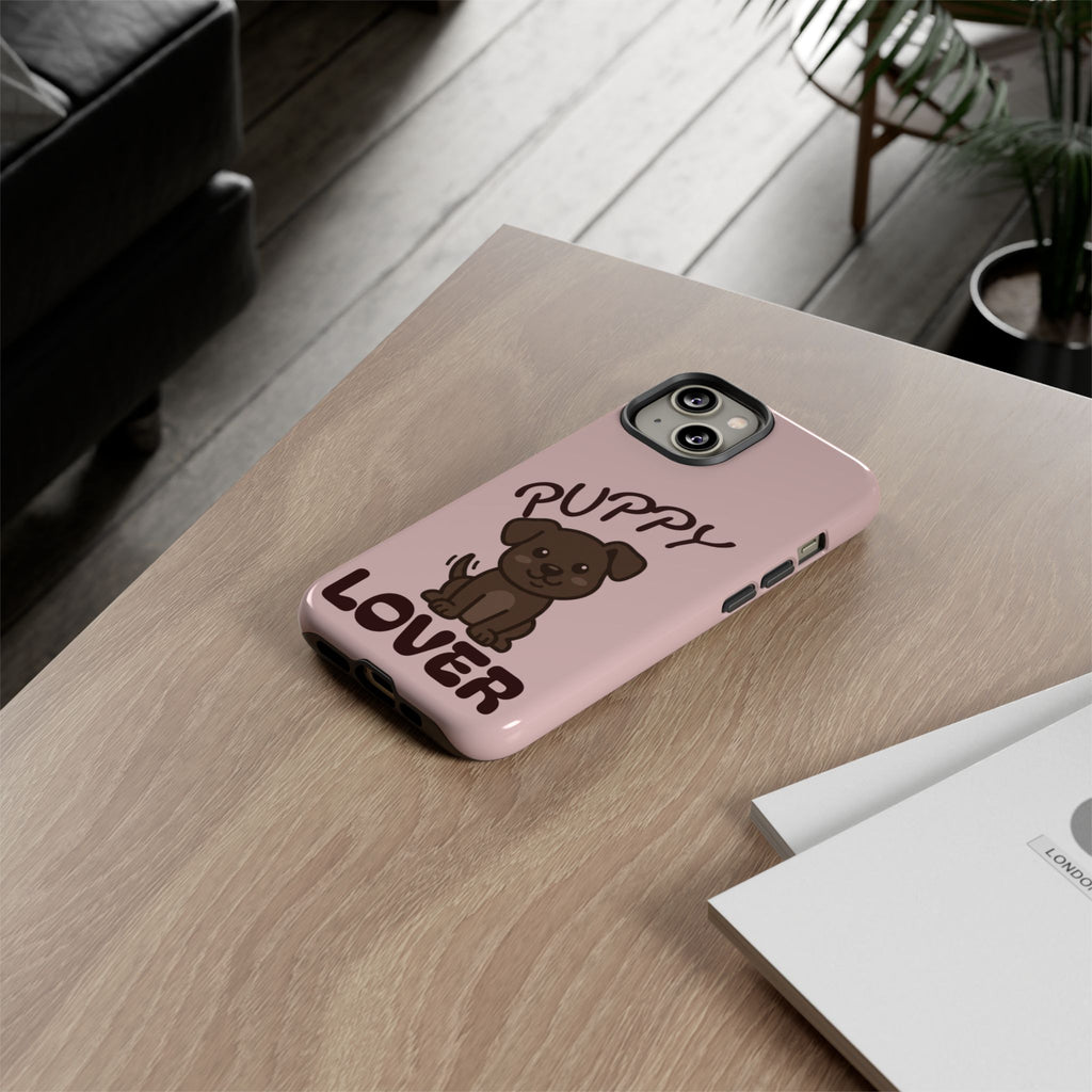 Puppy Lover Phone Case — Cute Brown Puppy Tough Phone Cover
