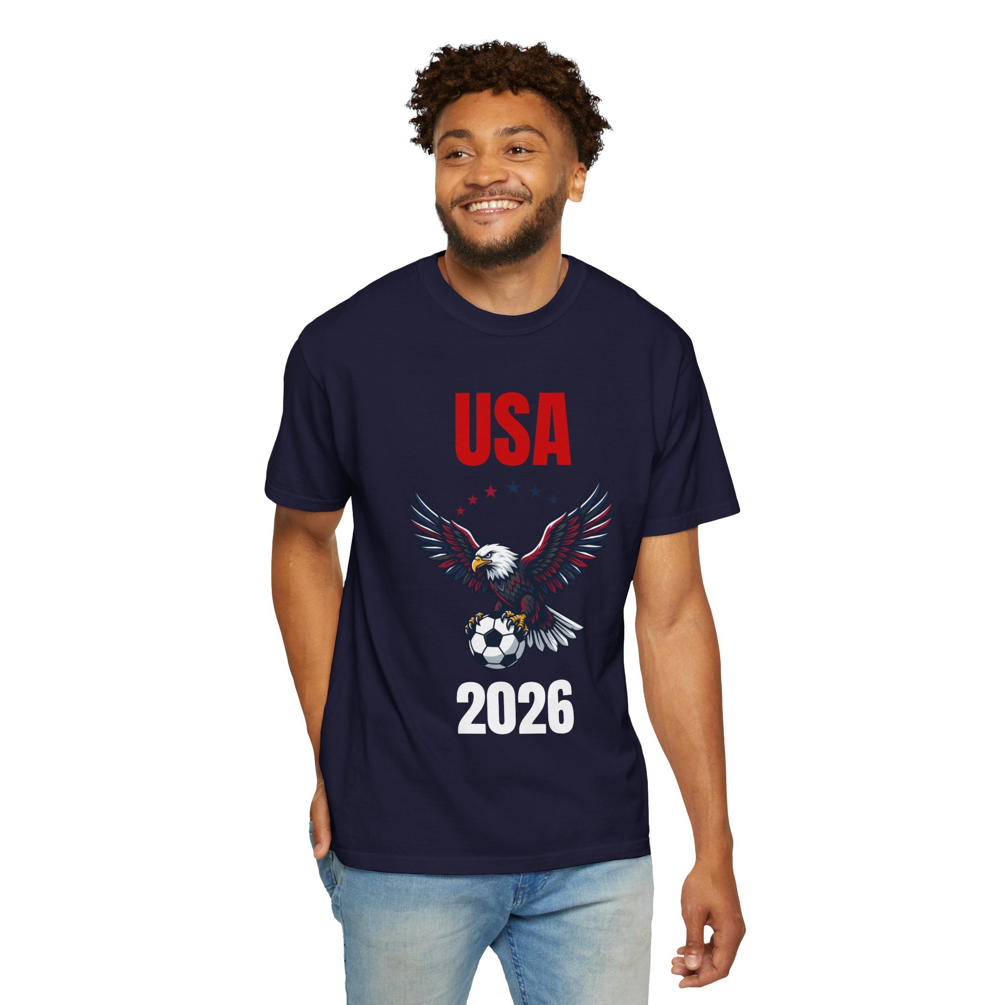 USA 2026 Eagle Soccer T-Shirt — Patriotic Men’s Women’s Team Fan Tee