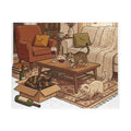 Cozy Living Room Cats Puzzle — 252/520-Piece Jigsaw