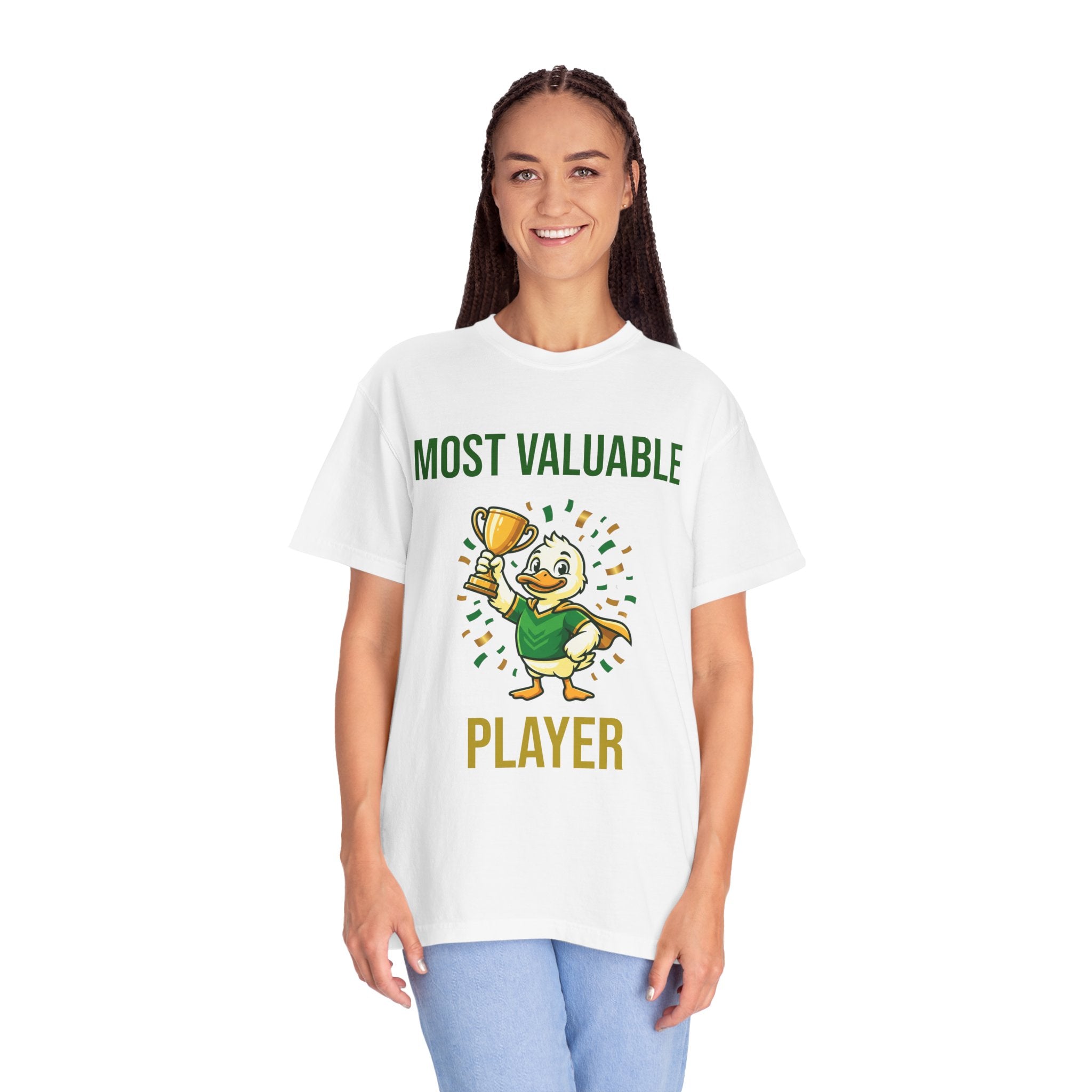 MVP Duck T‑Shirt — "Most Valuable Player" Cute Trophy Cartoon Tee